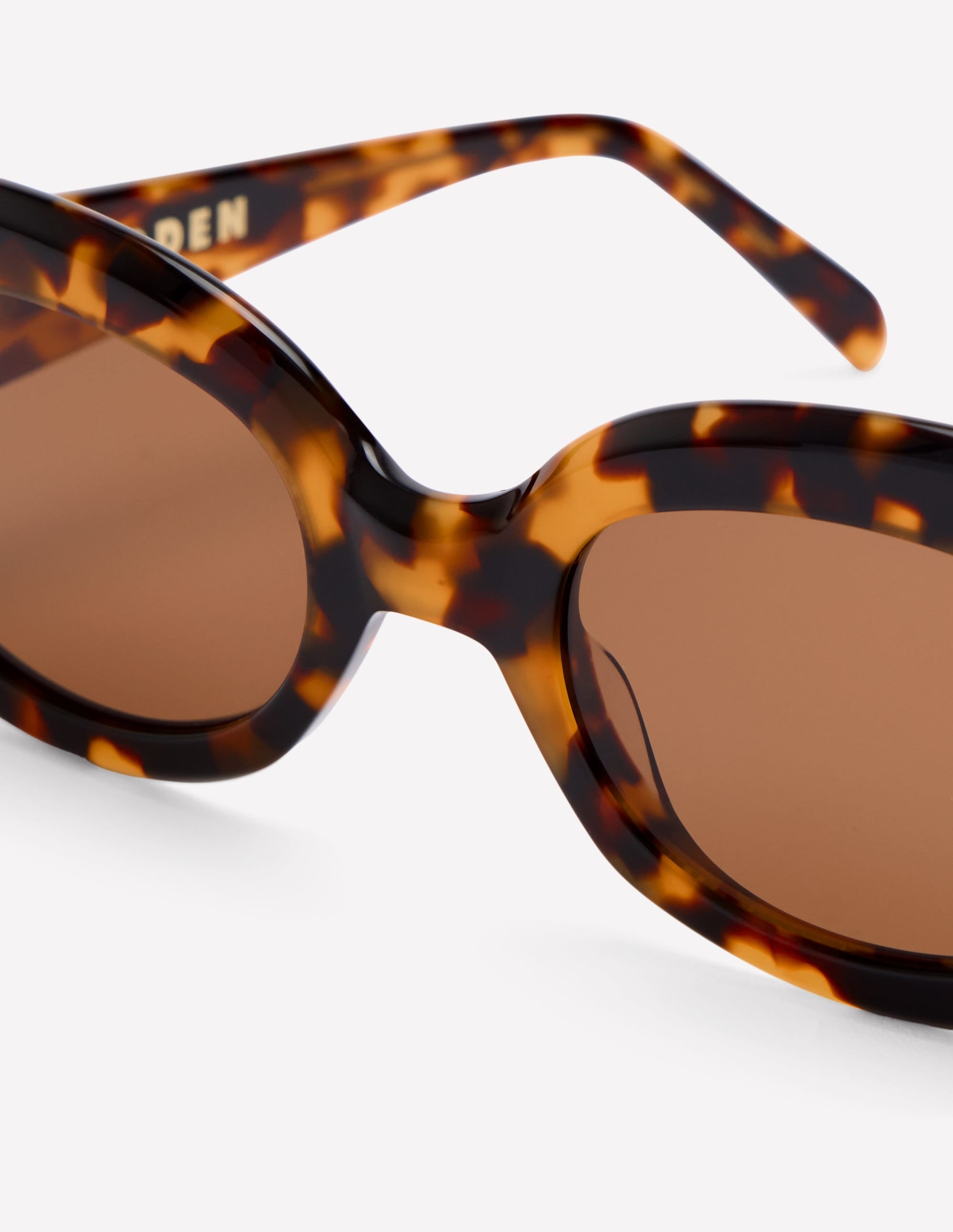 Dicke, ovale Sonnenbrille-Klassisch, Schildpattmuster - Image 4