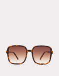 Oversize quadratische Sonnenbrille-Klassisch, Schildpattmuster