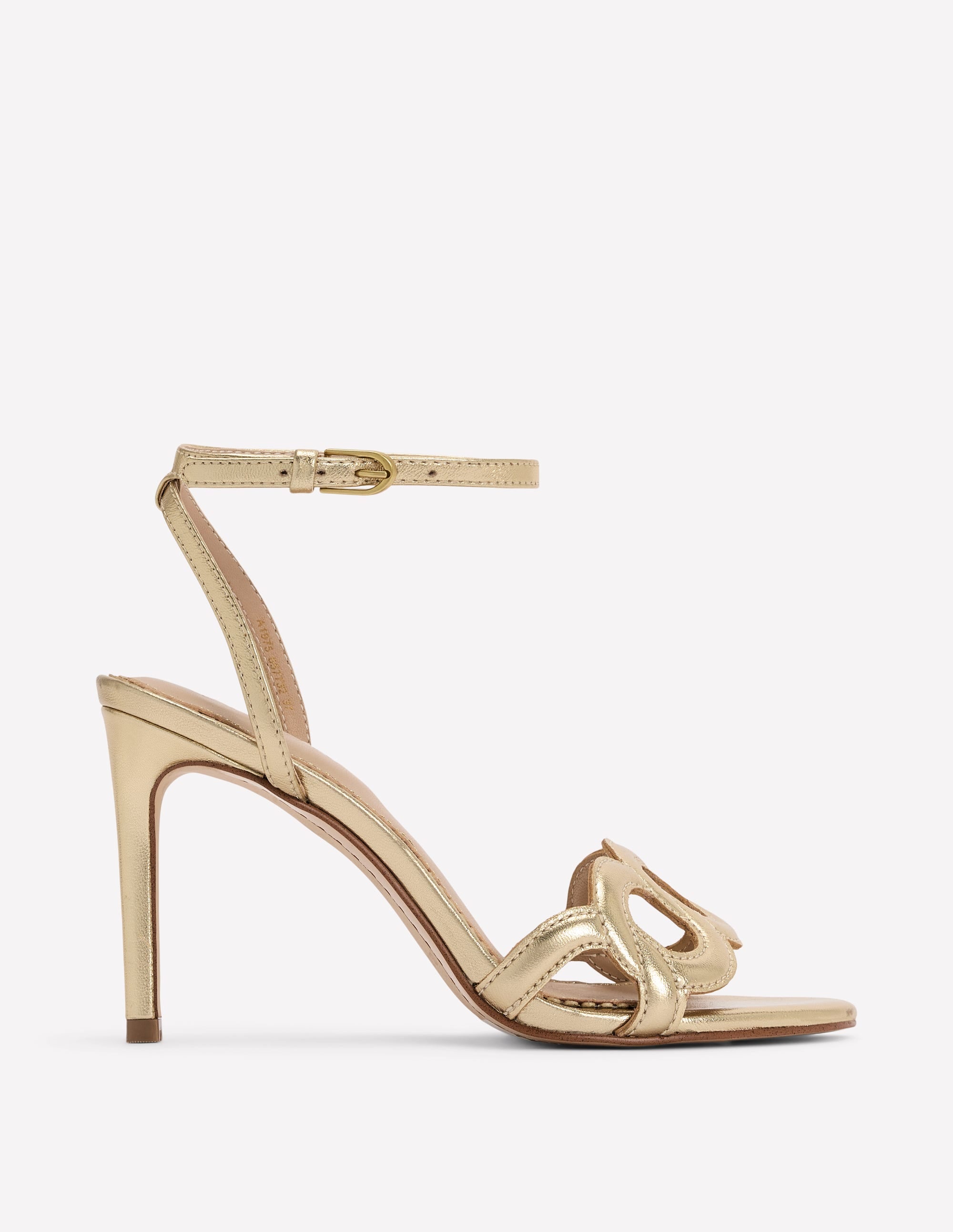 Absatzsandalen mit kreisrunden Details-Aquamarine Bunny - Image 1