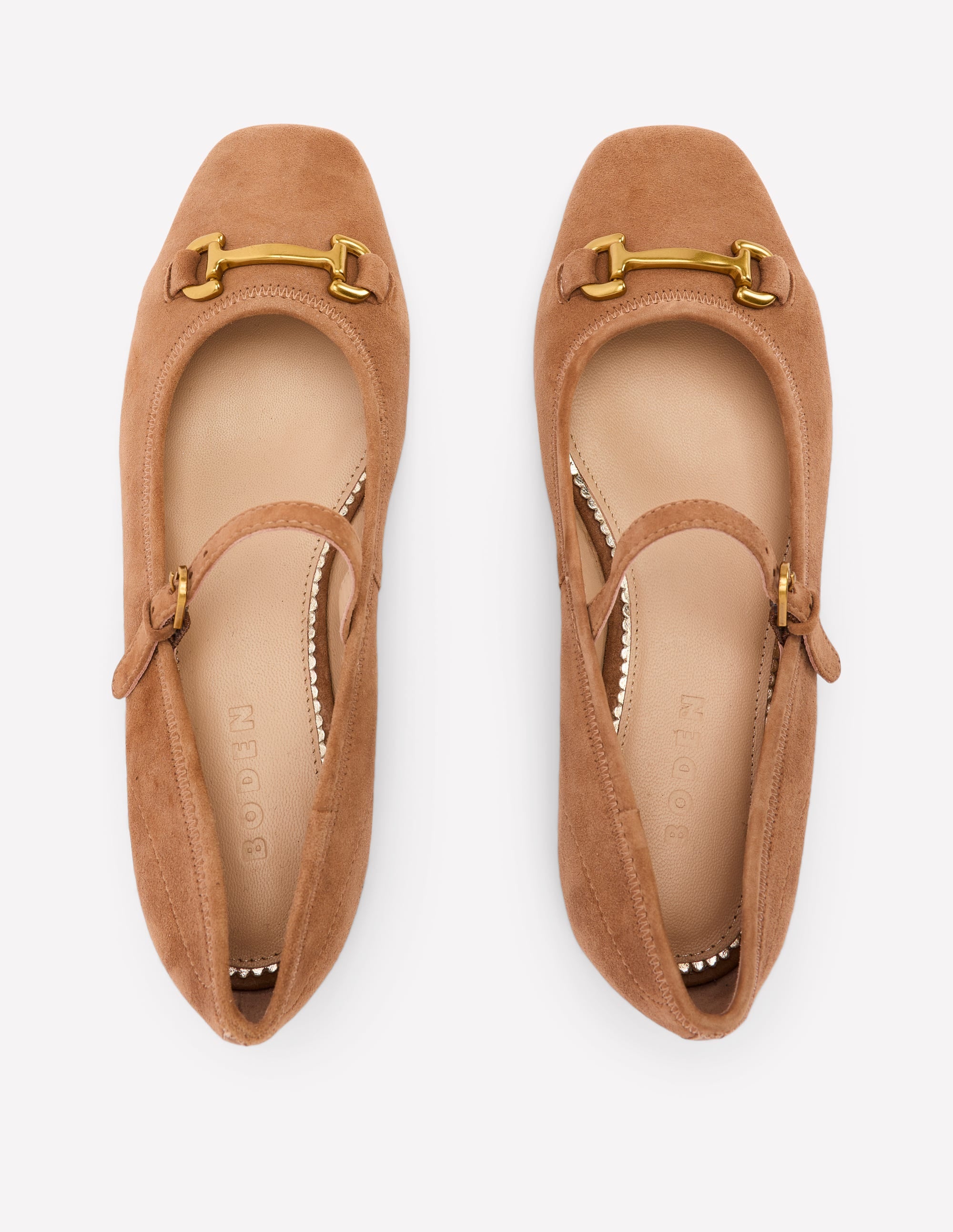 Flache Mary Janes mit Trensendetail-Ingwer - Image 4