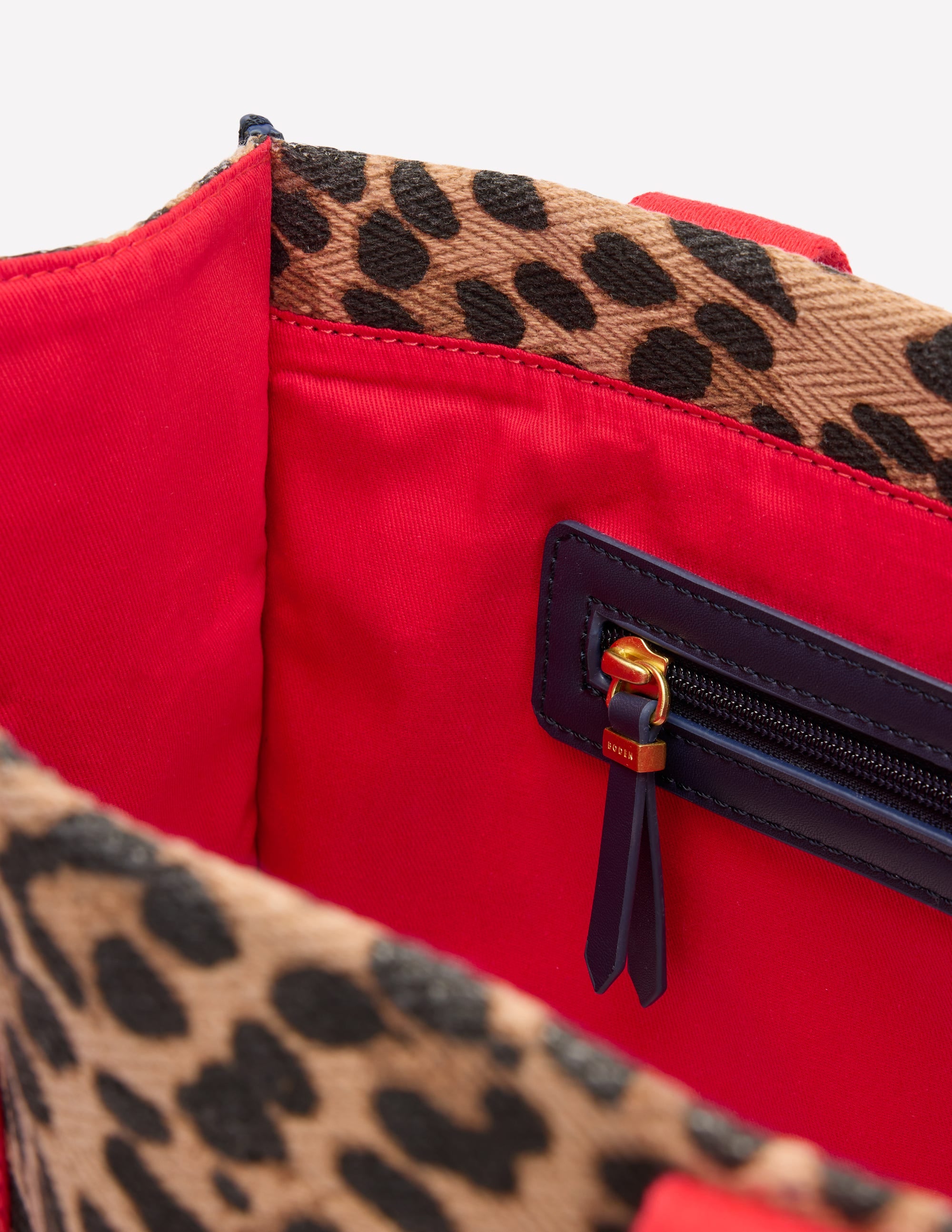 Sac cabas en toile-Cœurs folk rouge rockabilly - Image 4
