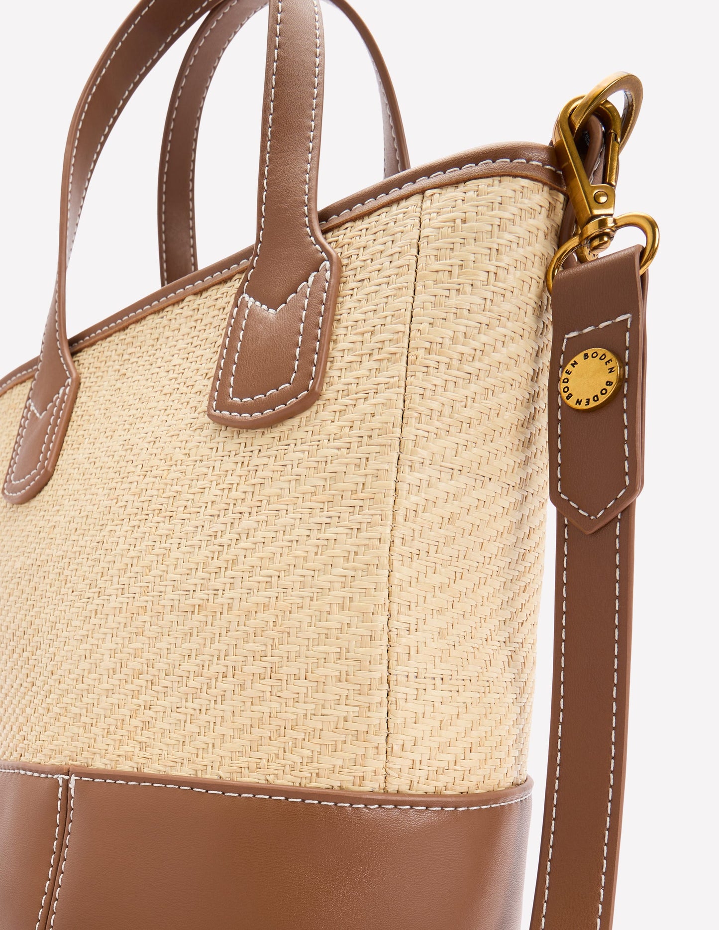 Woven Mini Bucket Bag-Natural/tan