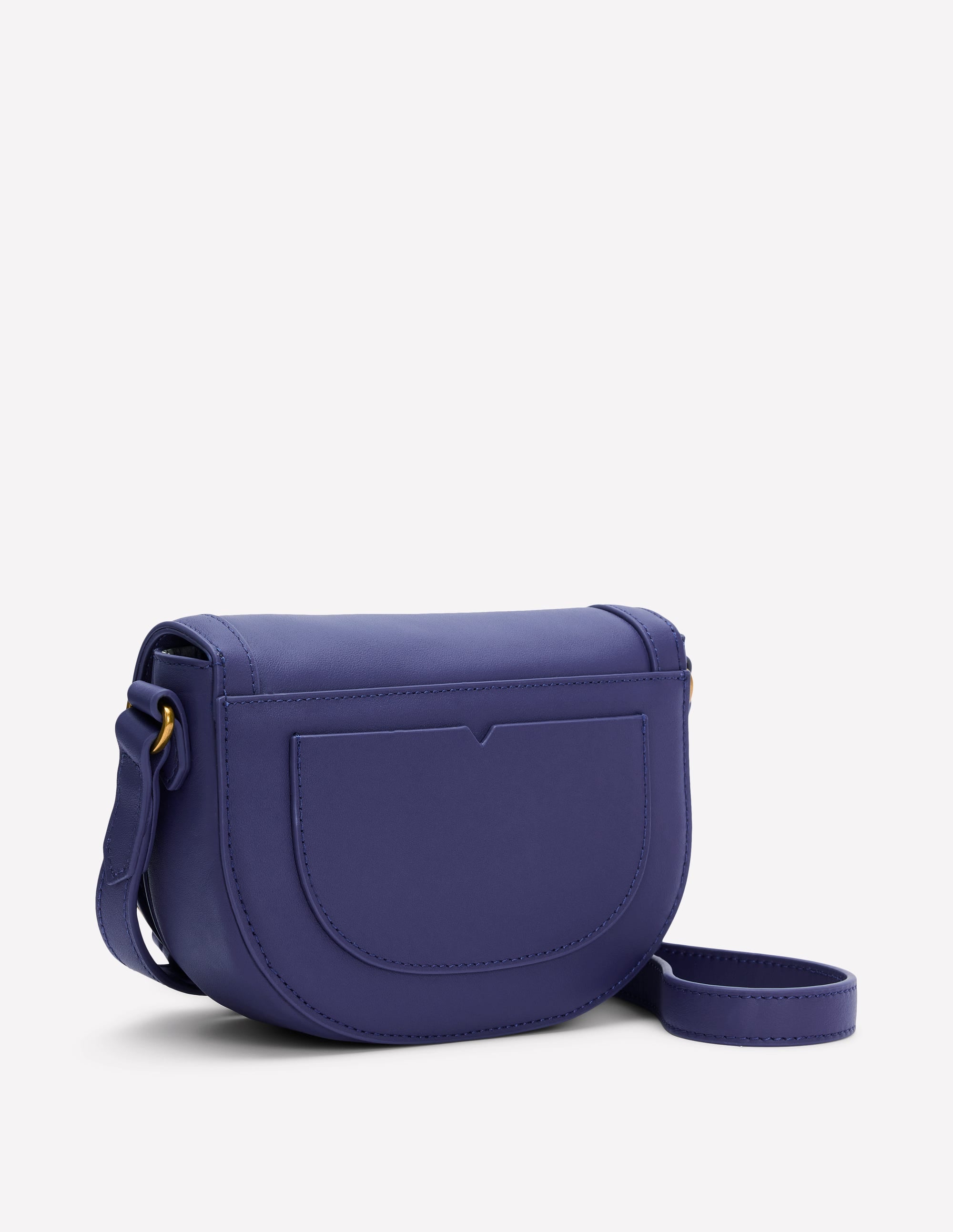 Mini besace Iris en cuir-Bleu Marine - Image 3