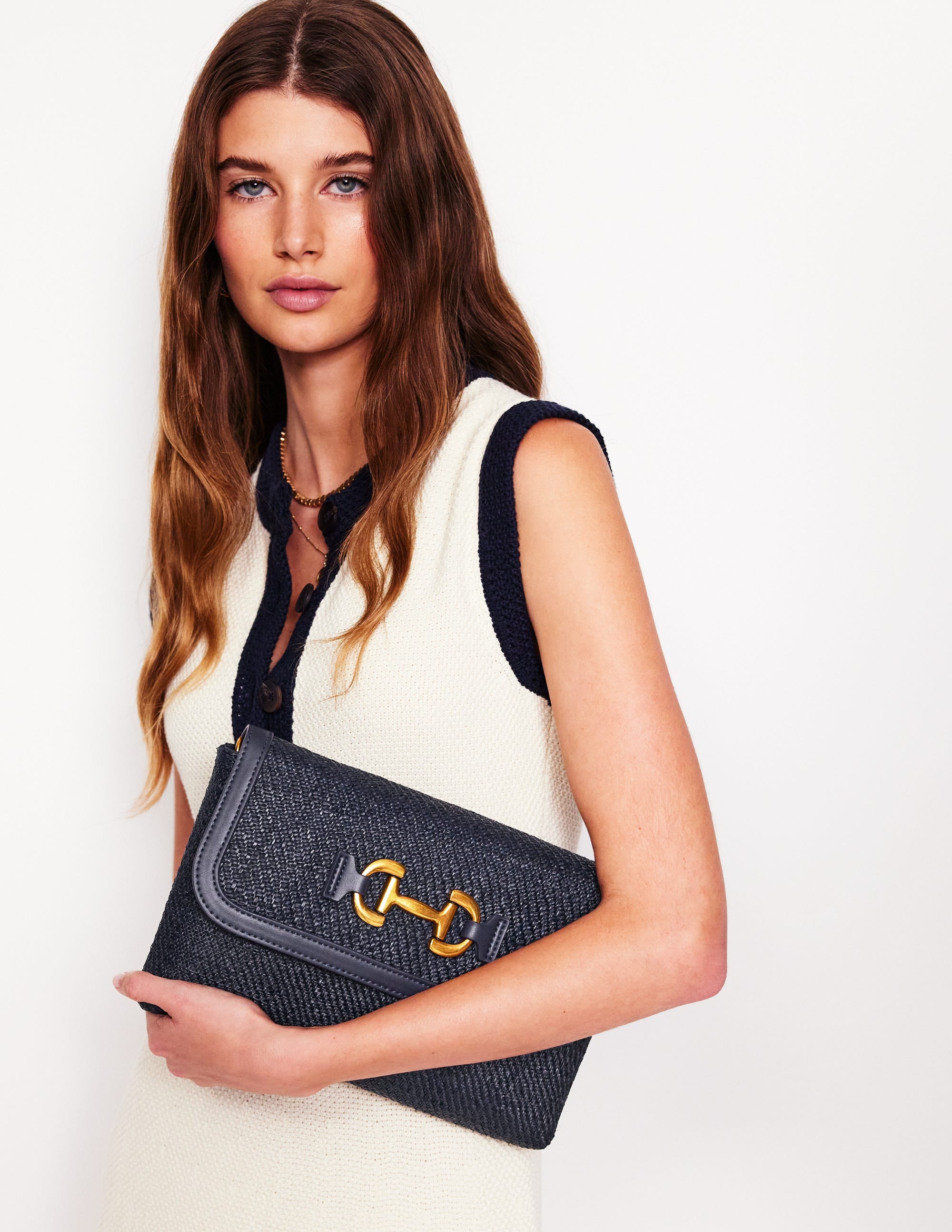 Pochette à mors-Bleu Marine - Image 2