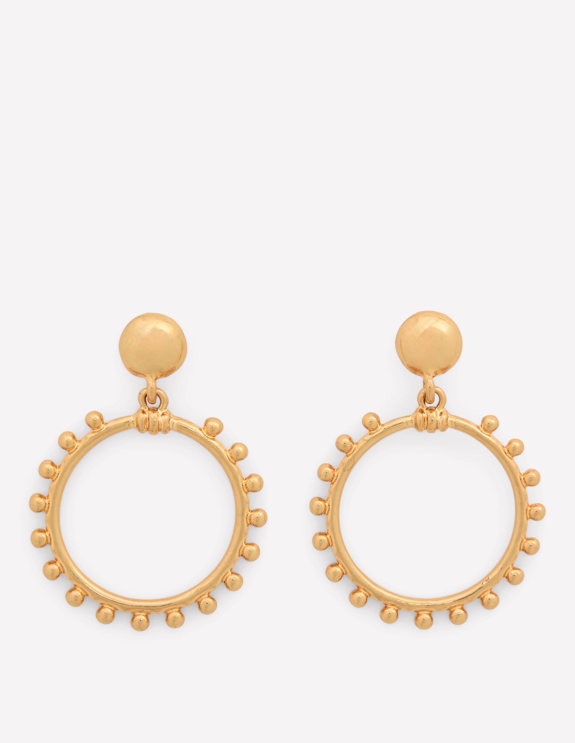 Kreisförmige Ohrringe-Goldfarbe - Image 1