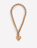 Collier épais à cœur-Doré