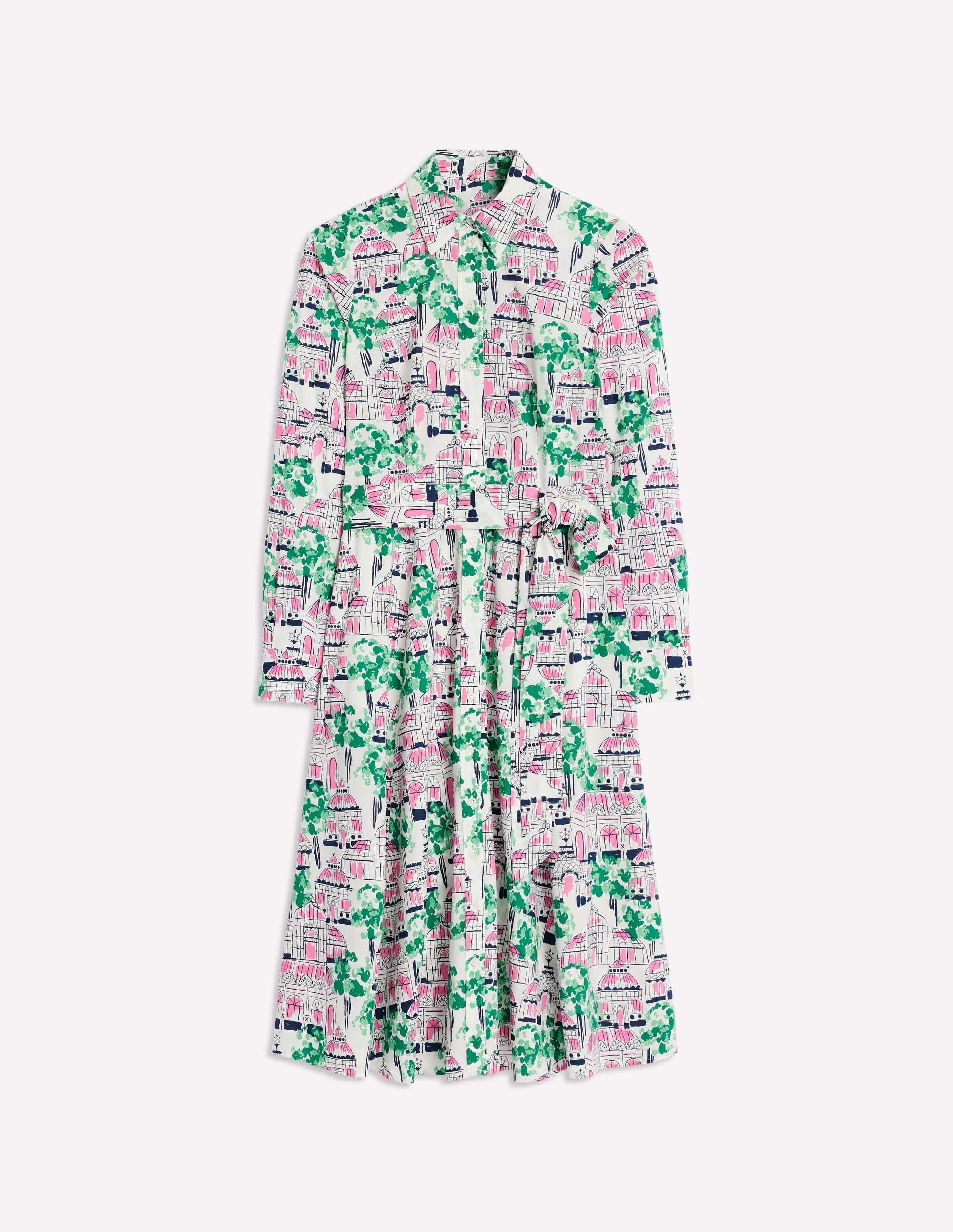 Robe-chemise midi Amy en coton-Ivoire, motif Botanical Greenhouse - Image 5