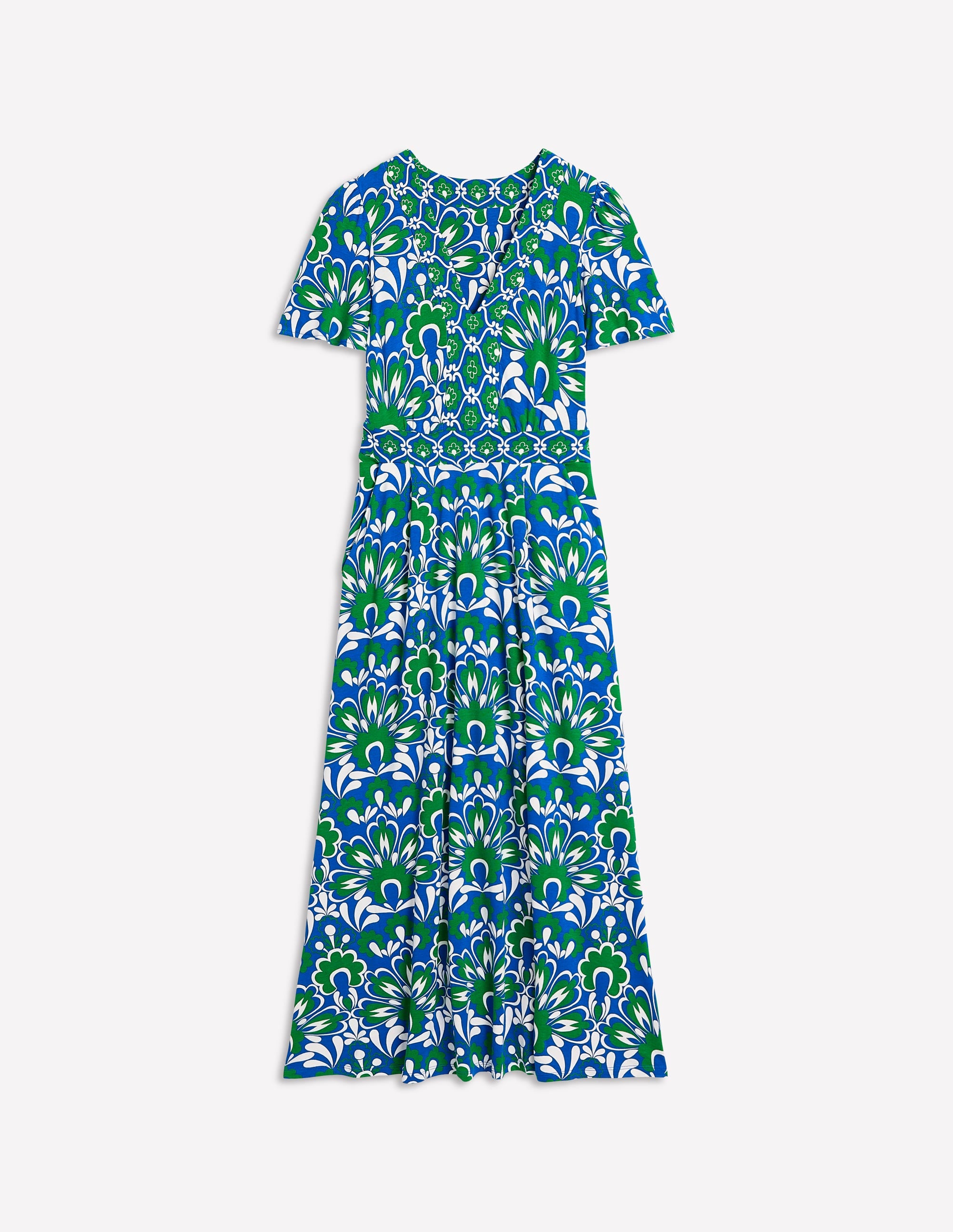 Ellie Wallendes Maxi-Teekleid-Blau, Dekorativer Löwenzahn - Image 5