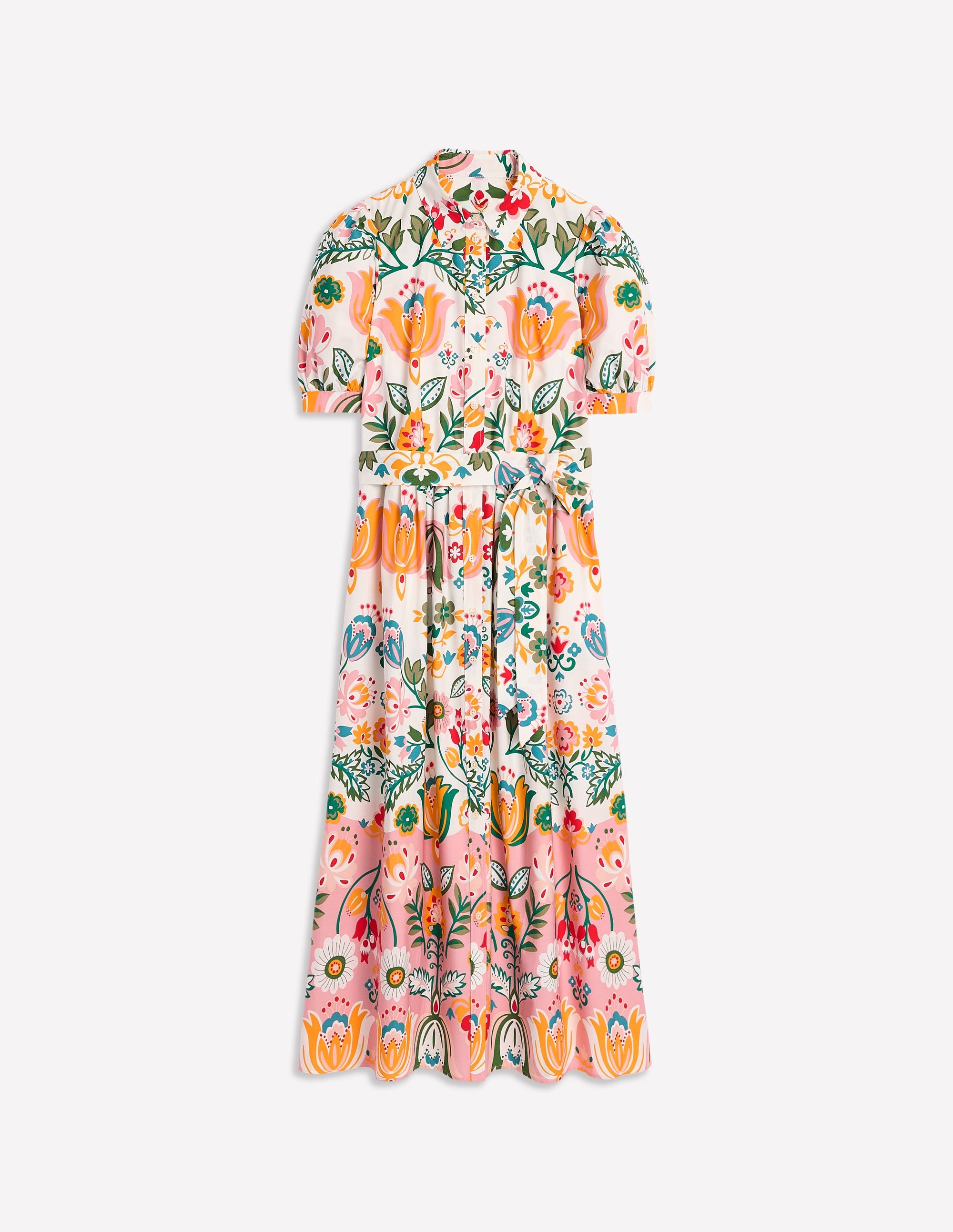 Robe-chemise longue Alexa-Ivoire, motif Tulip Fusion - Image 5