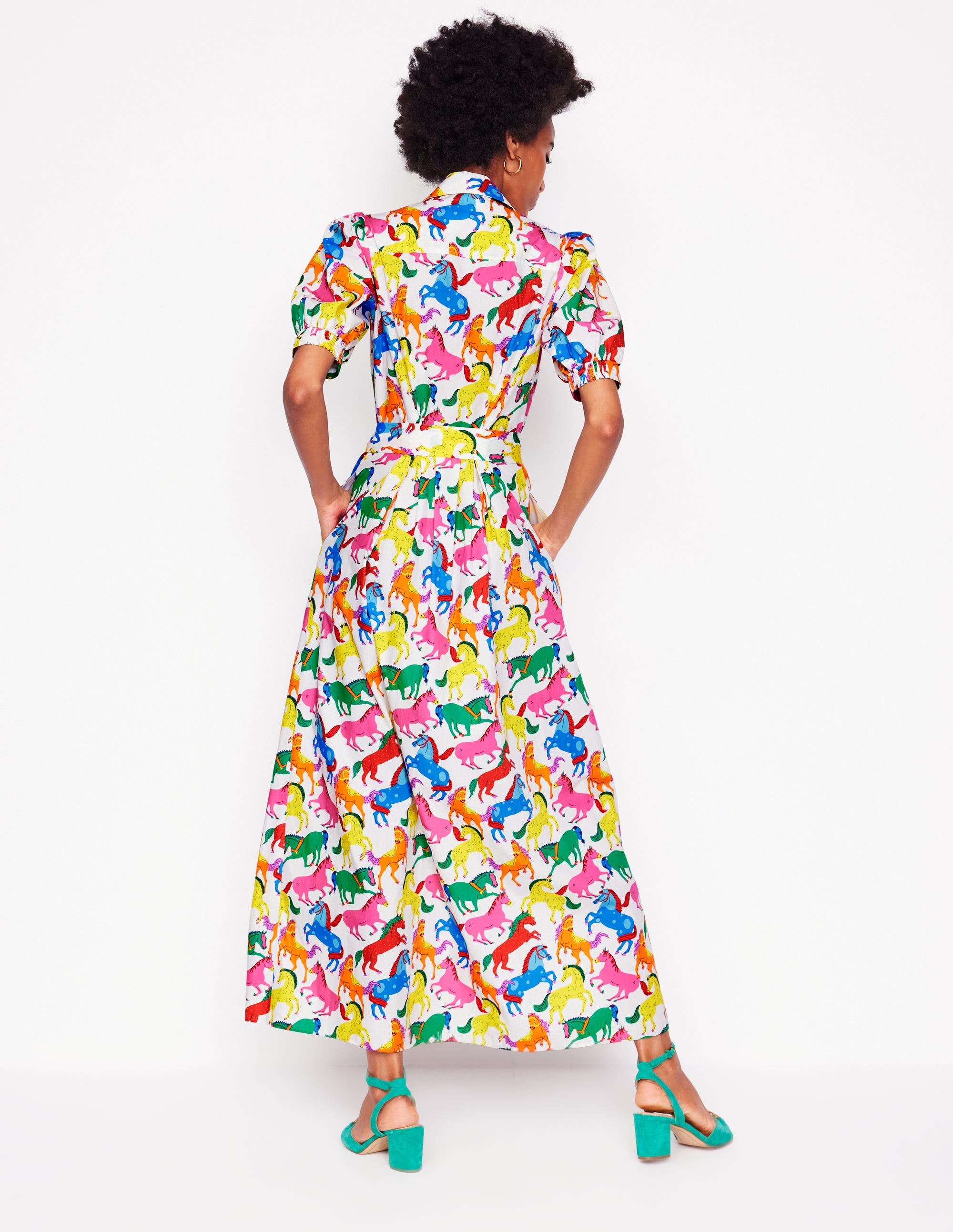 Robe-chemise longue Alexa-Multi, motif Pony Club - Image 4