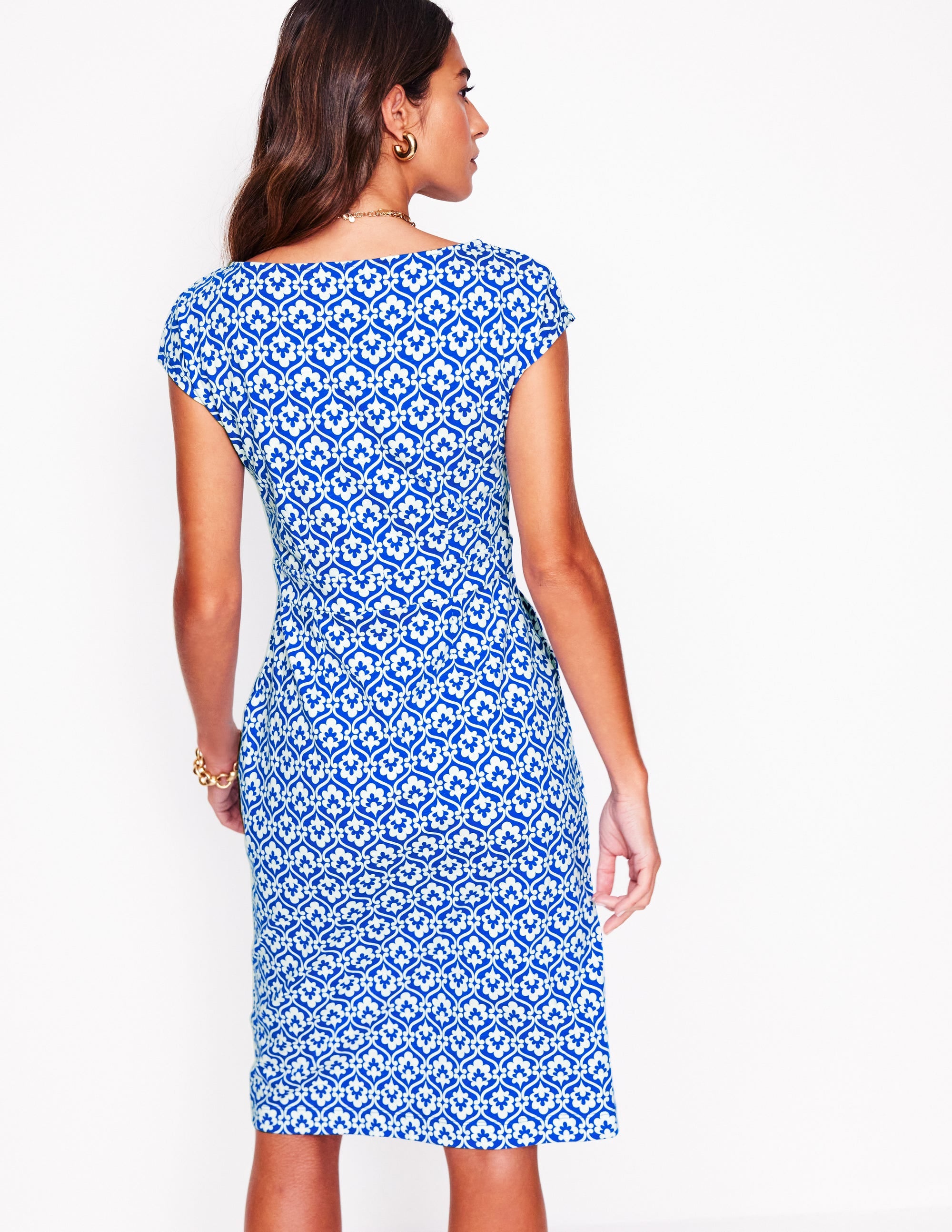 Robe Florrie en jersey-Bleu galerie, motif Ivy Trellis - Image 3