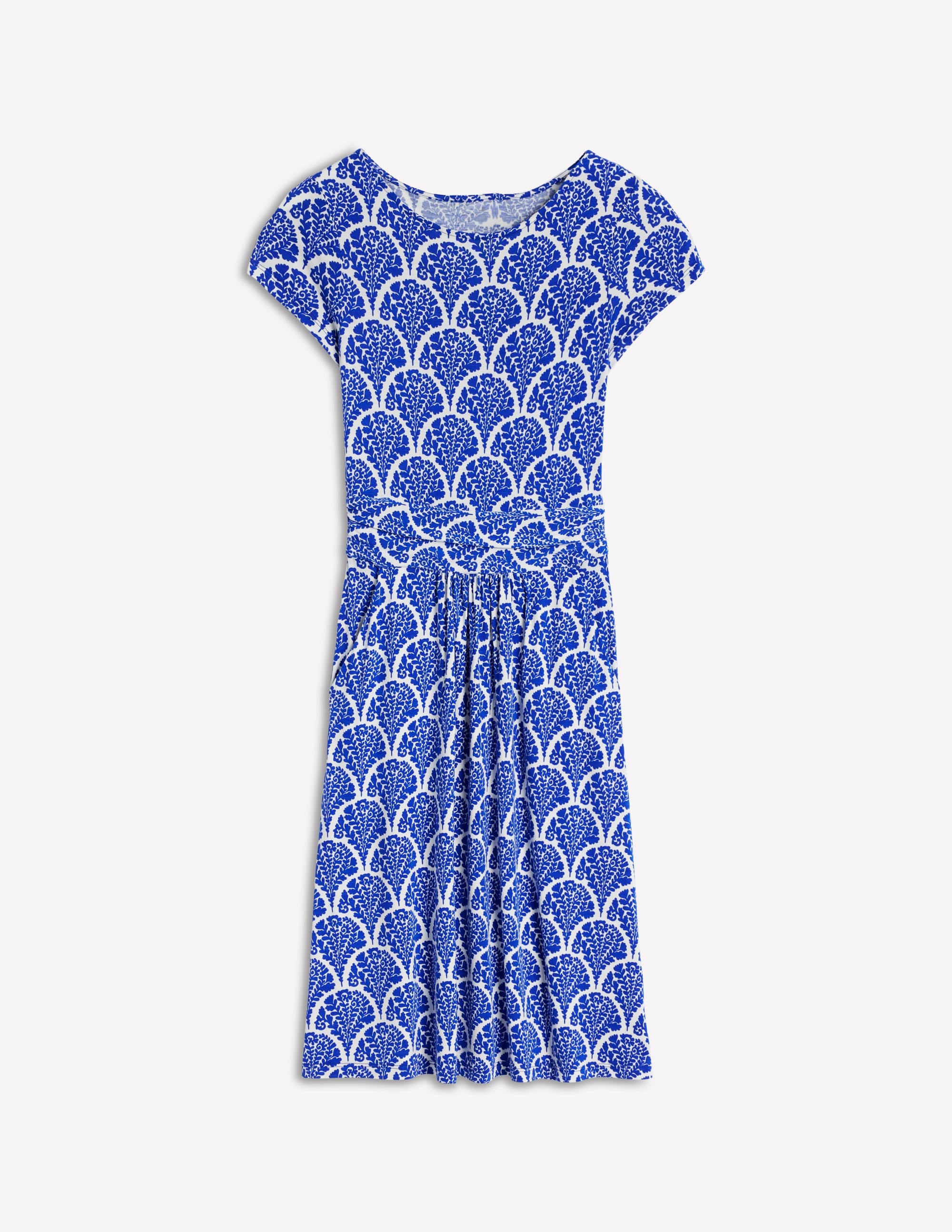 Robe Amelie en jersey-Bleu vif, motif Blossomy - Image 5