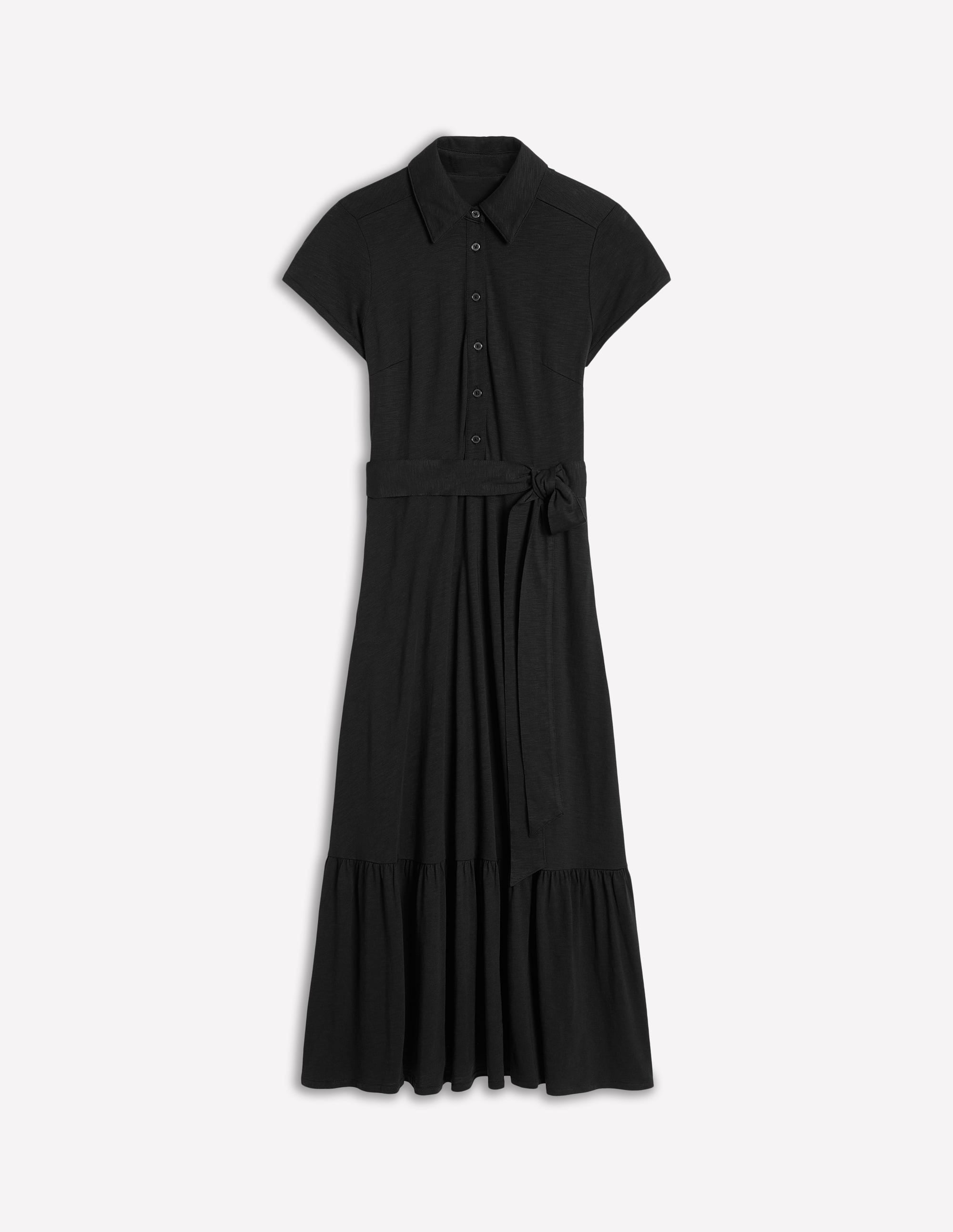 Robe-chemise Cressida en jersey-Noir - Image 6