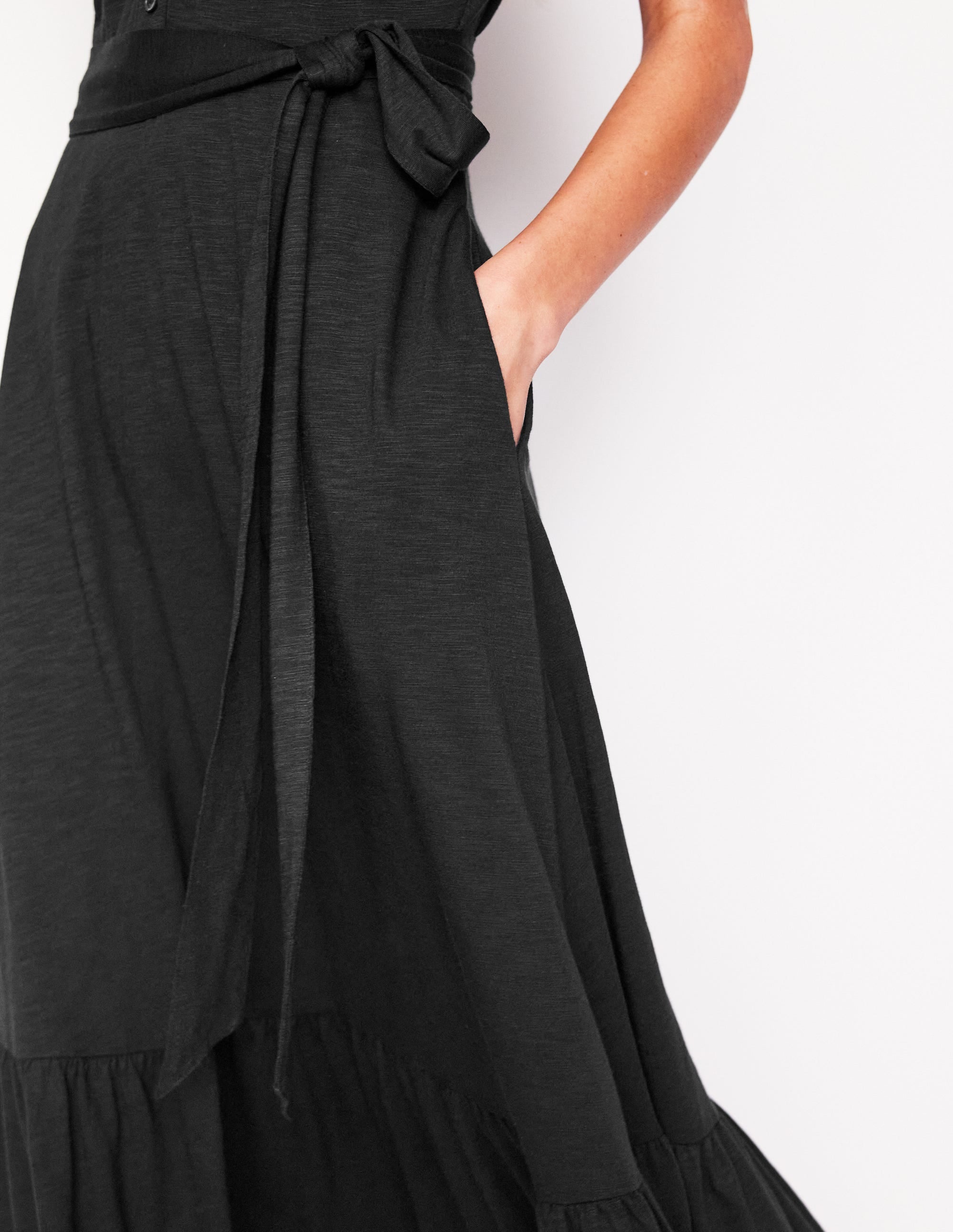 Robe-chemise Cressida en jersey-Noir - Image 2