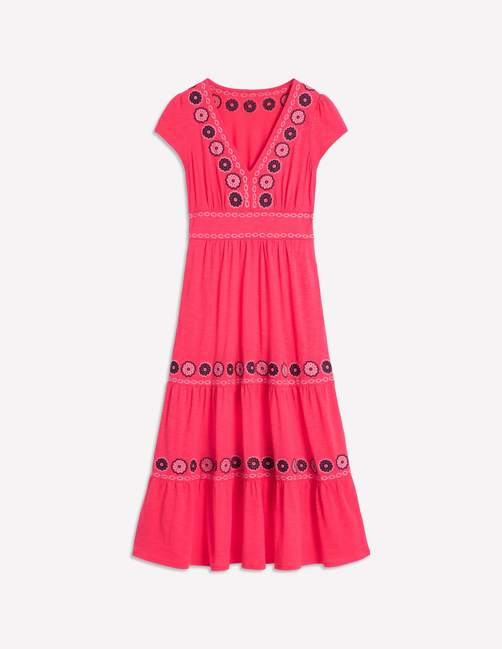 Eloise Besticktes Midikleid-Kamelienrosa - Image 5