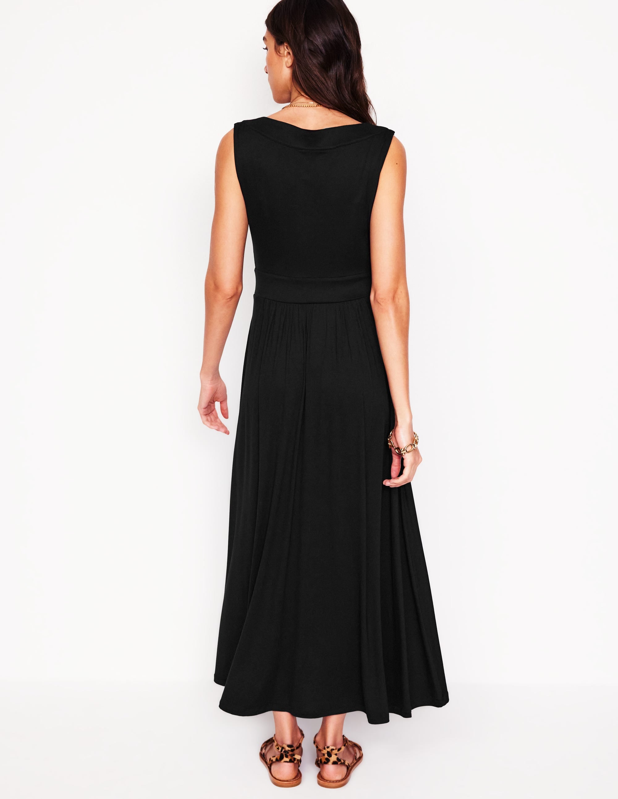 Olympia Jersey-Maxikleid-Schwarz - Image 3