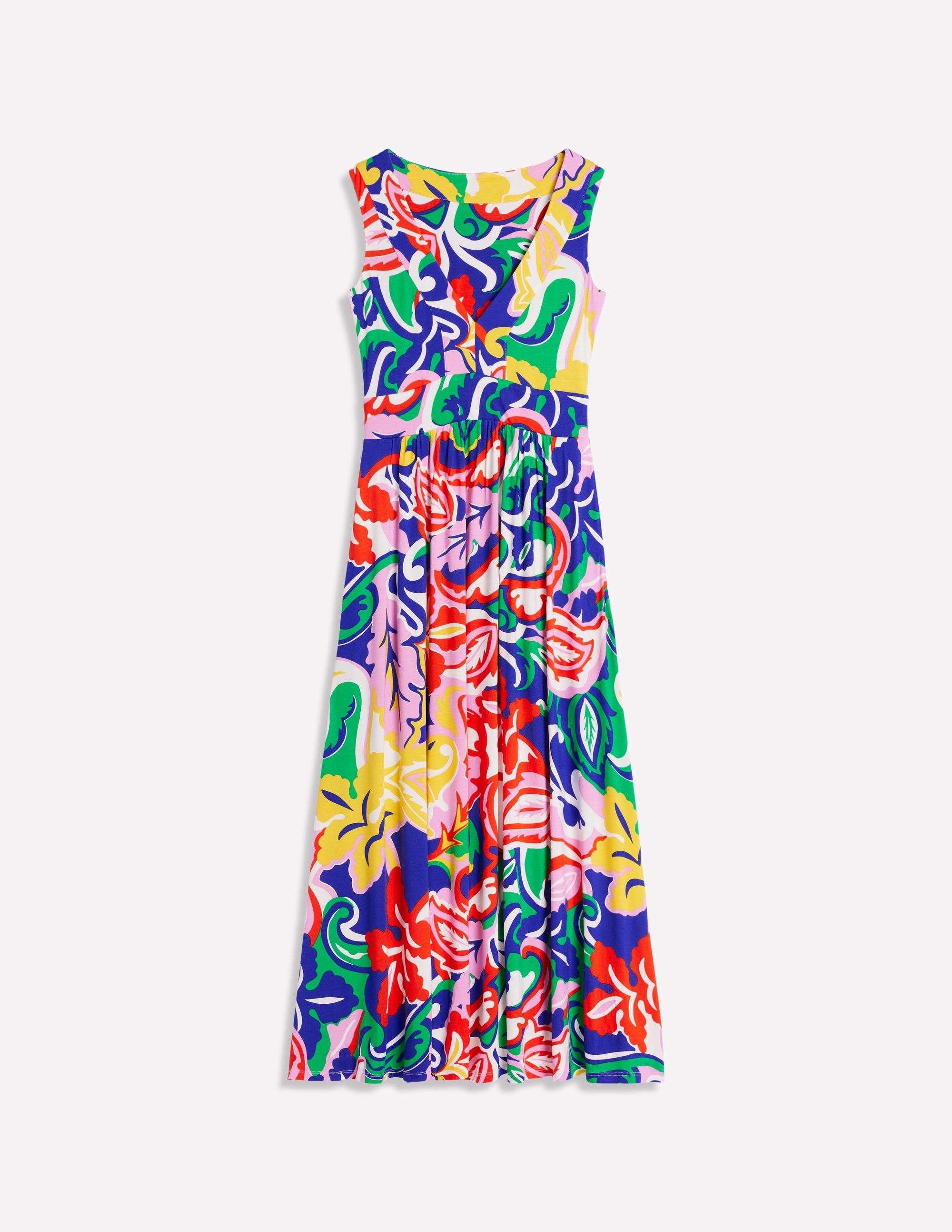 Robe longue Olympia en jersey-Multi, motif Foliage Twirl - Image 6