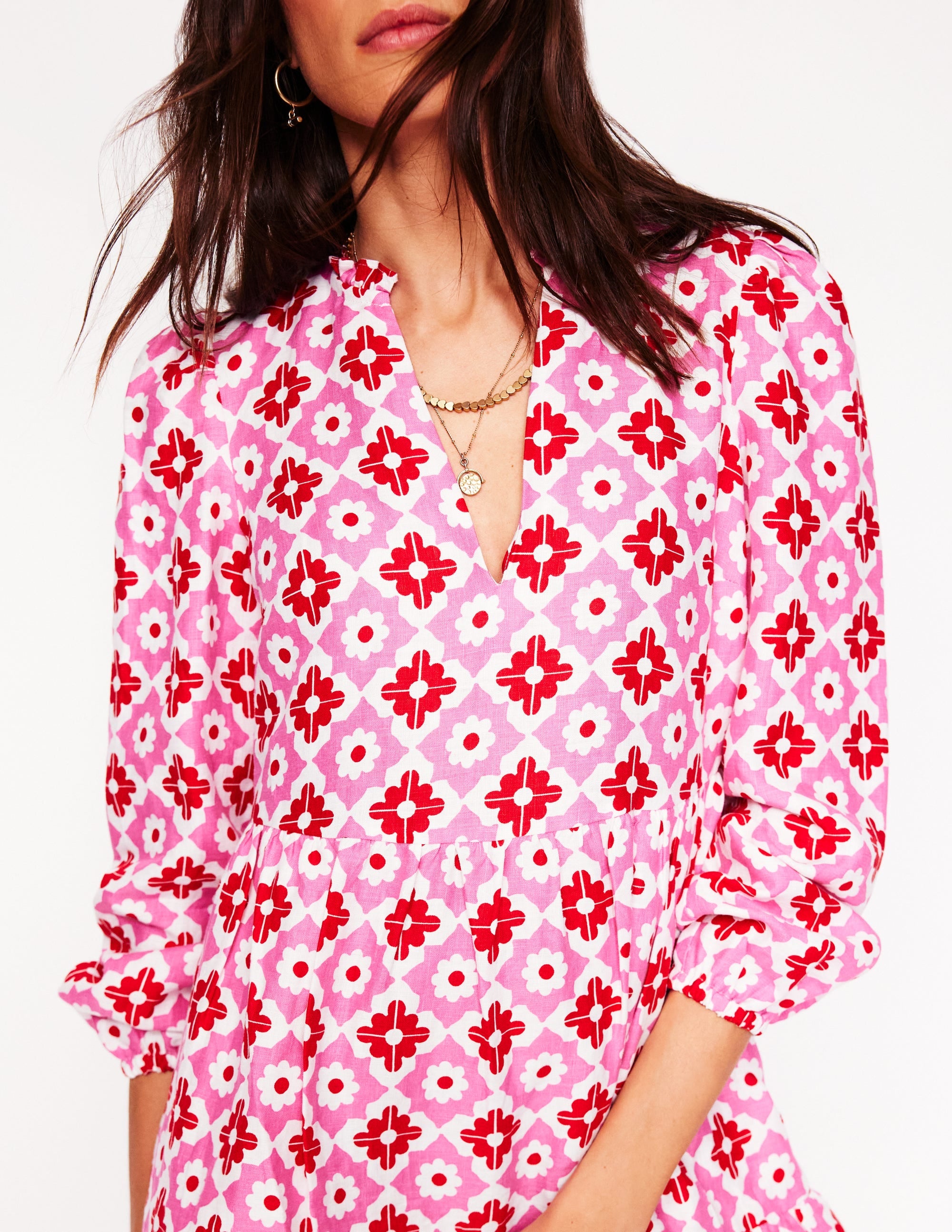 Mini-robe Esme en lin-Beacon Gingham - Image 2