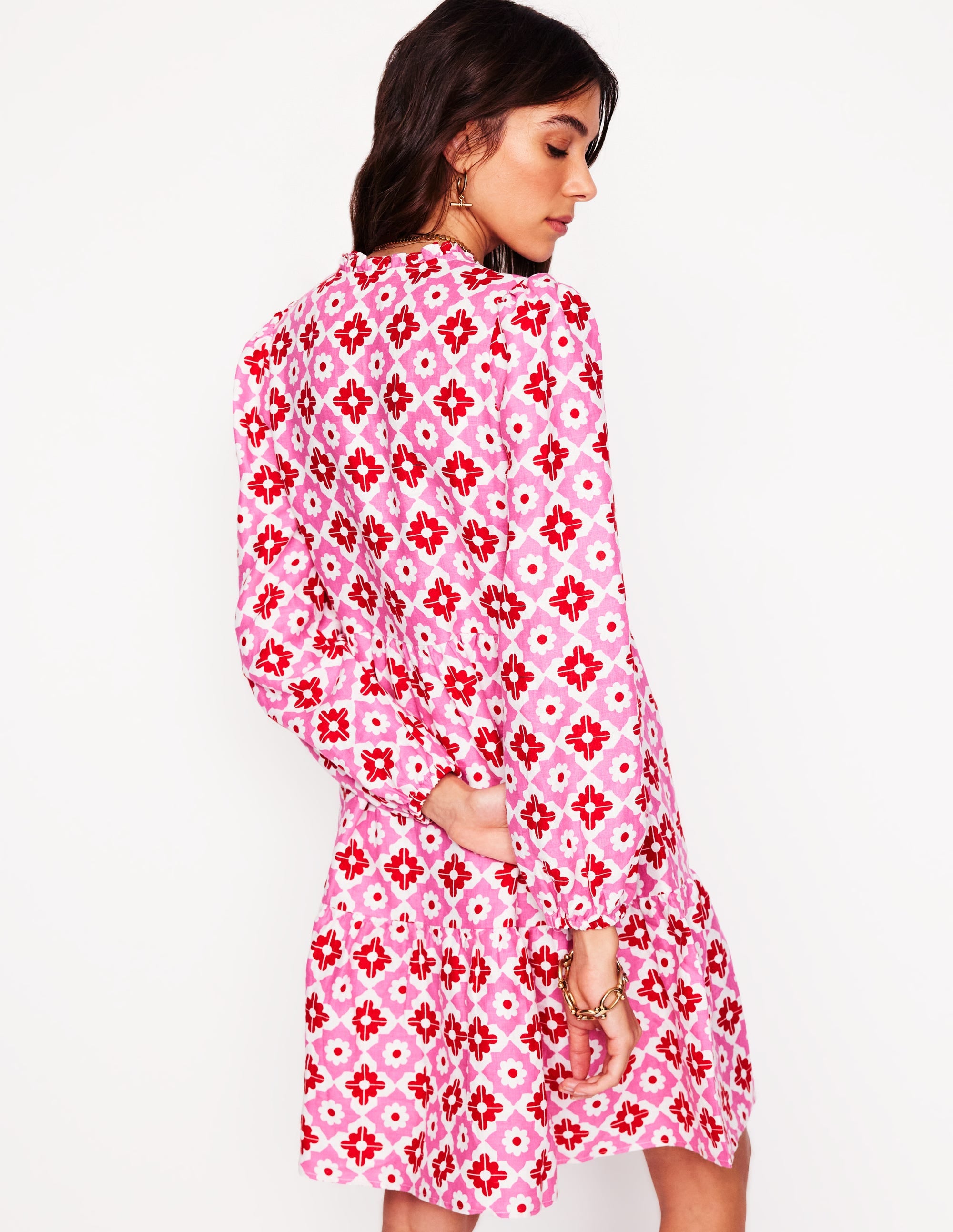 Mini-robe Esme en lin-Beacon Gingham - Image 3