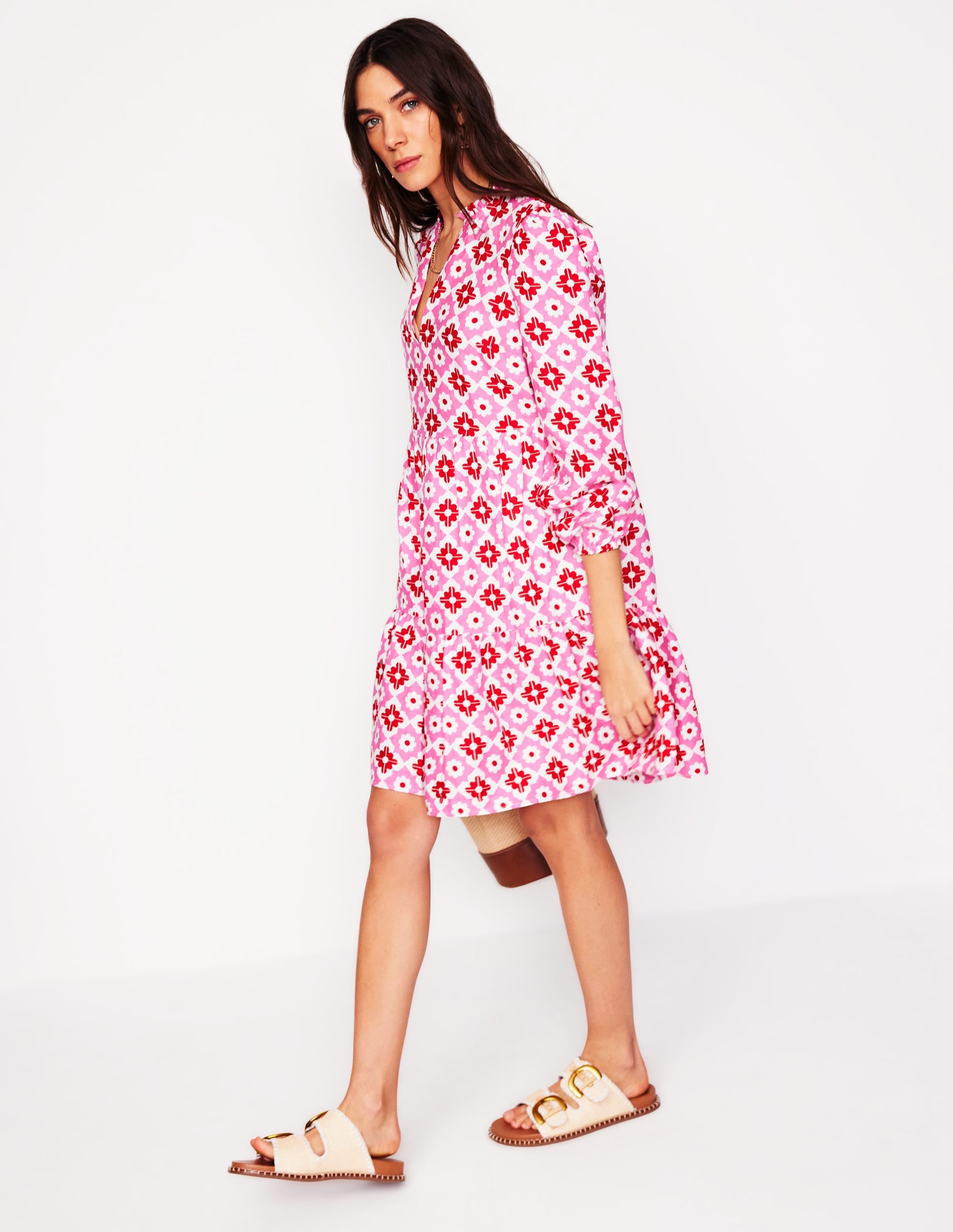 Mini-robe Esme en lin-Beacon Gingham - Image 4