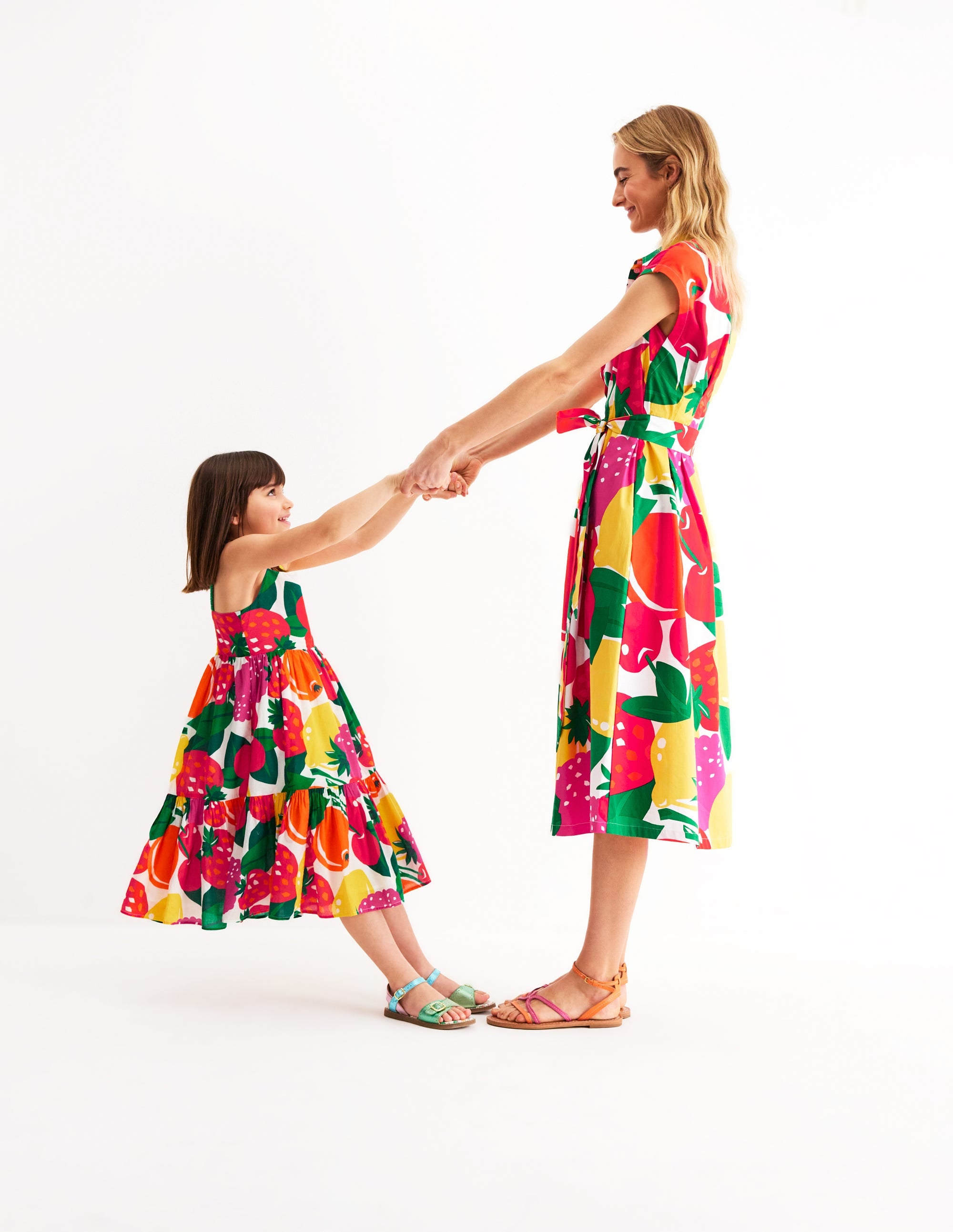 Rachel Midi-Hemdblusenkleid aus Baumwolle-Bunt, Sommerfrüchte - Image 5