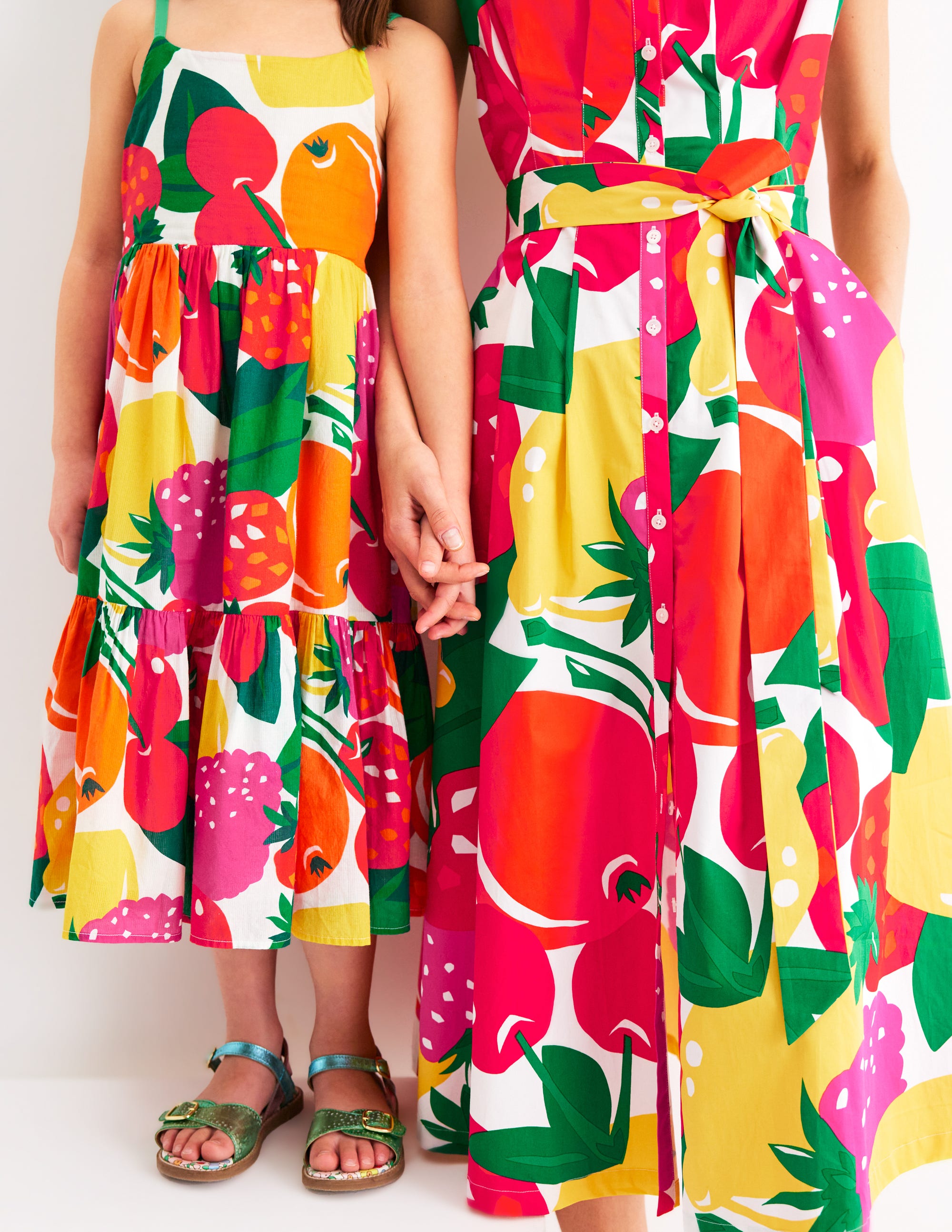 Rachel Midi-Hemdblusenkleid aus Baumwolle-Bunt, Sommerfrüchte - Image 6