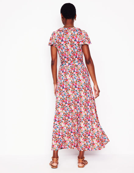 Nicola Jersey Tea Dress-Multi, Wildflower Garden