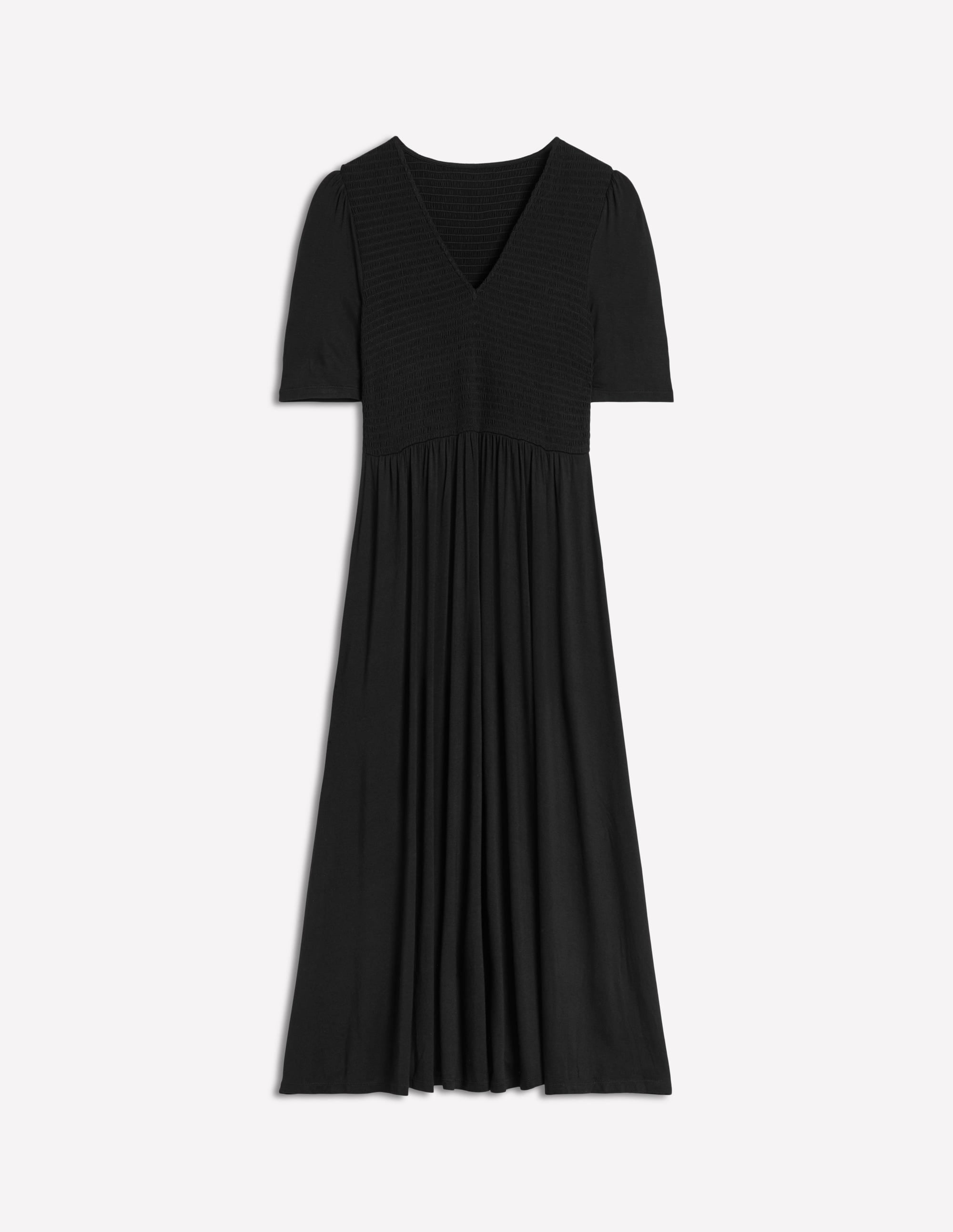Bethany Gesmoktes Jerseykleid-Schwarz - Image 6