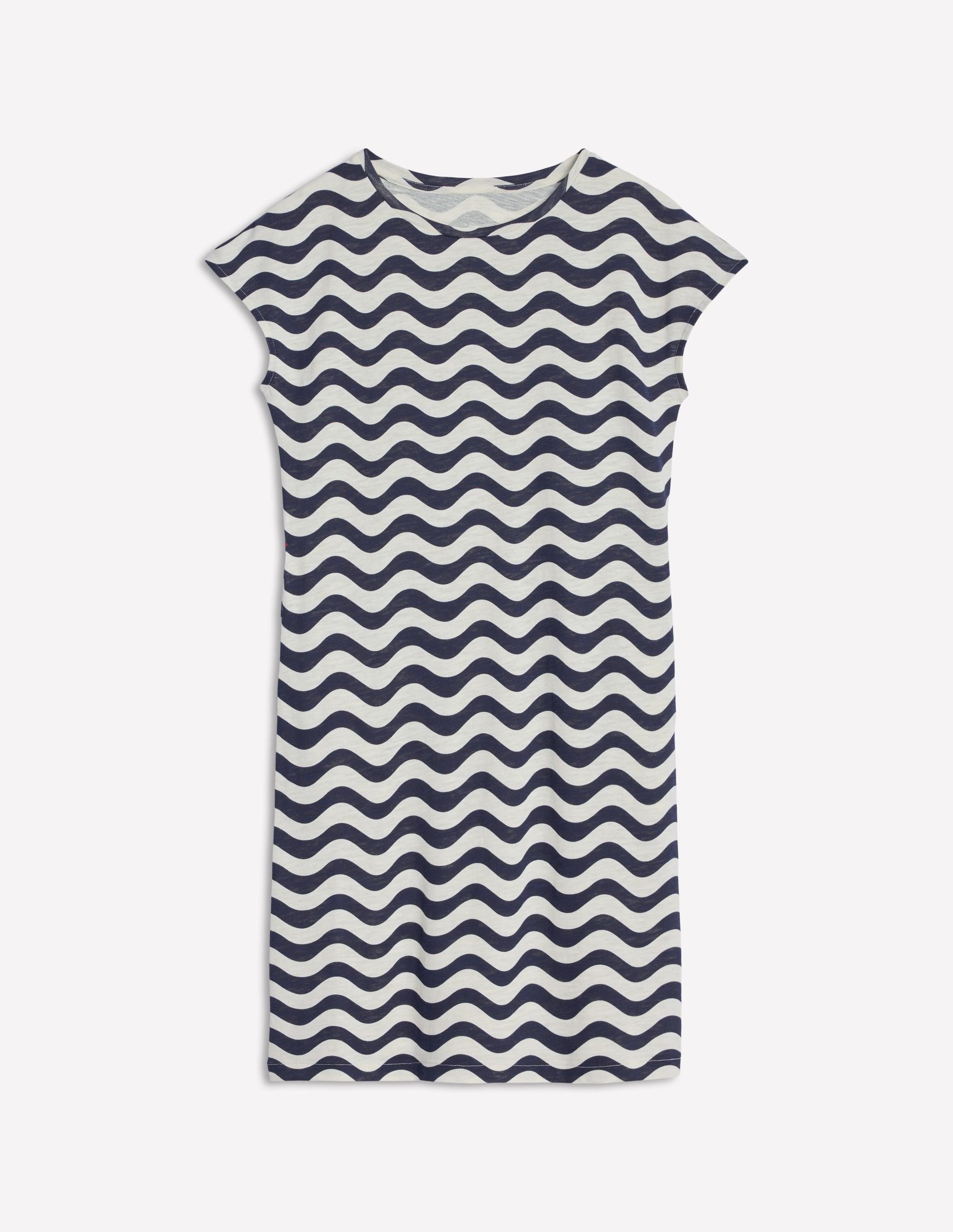 Leah T-Shirt-Kleid aus Jersey-Französisches Marineblau, Mono-Welle - Image 5