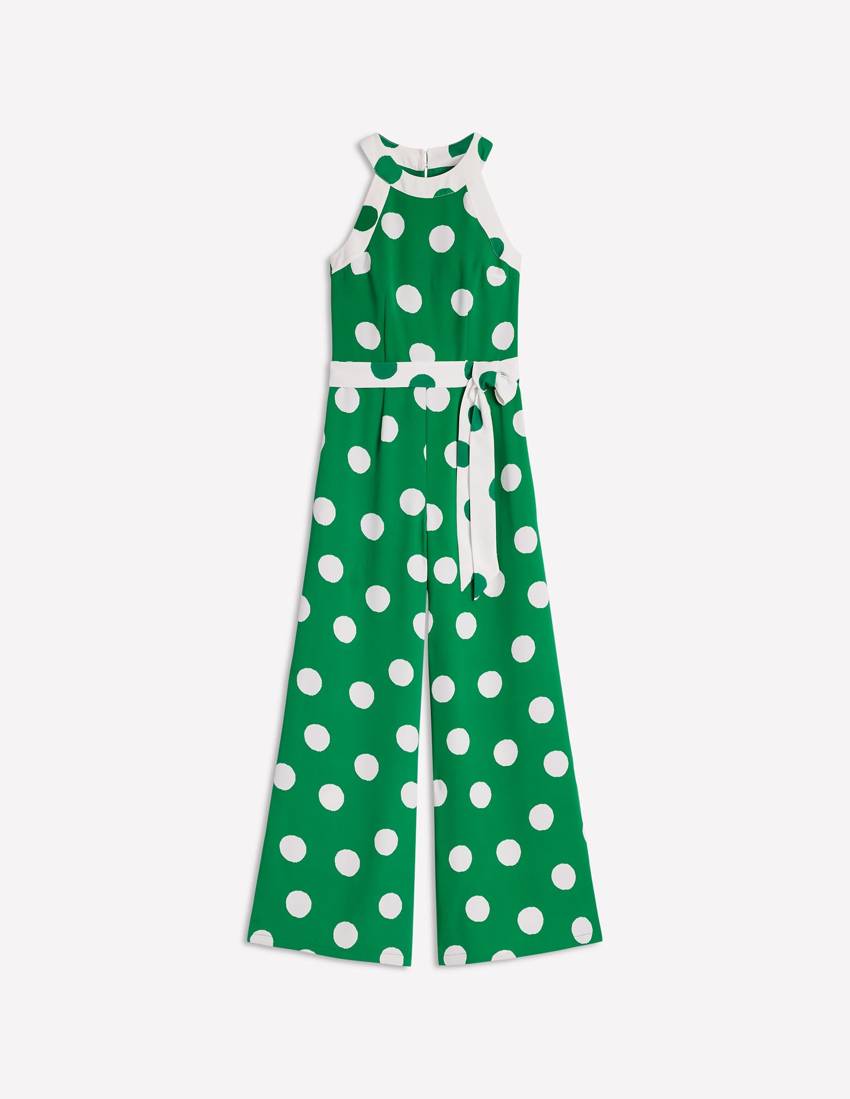 Combinaison dos-nu colourblock-Émeraude profond, pois abstraits - Image 6