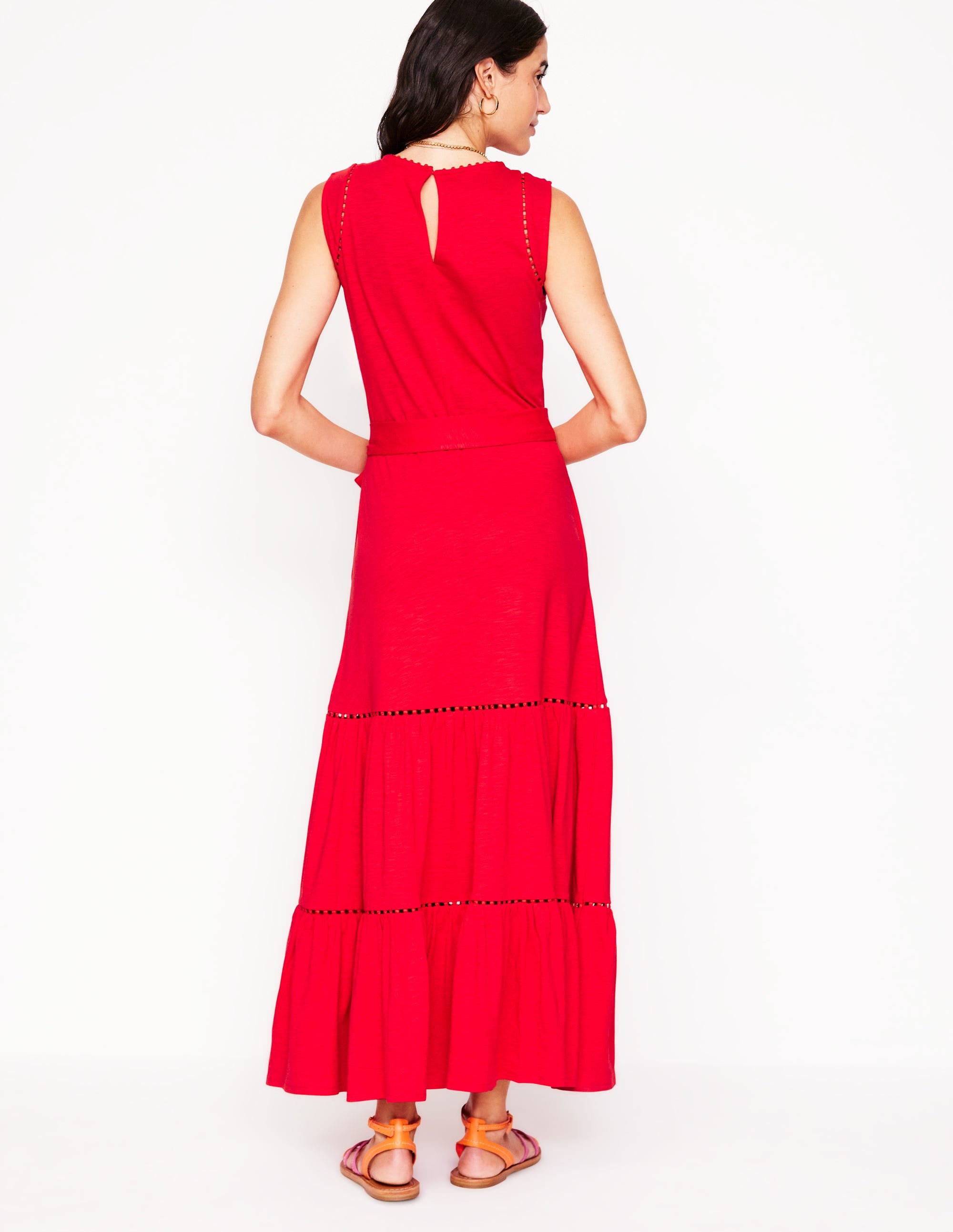 Robe Mila volantée en jersey-Anemone Honeycomb Spot - Image 3