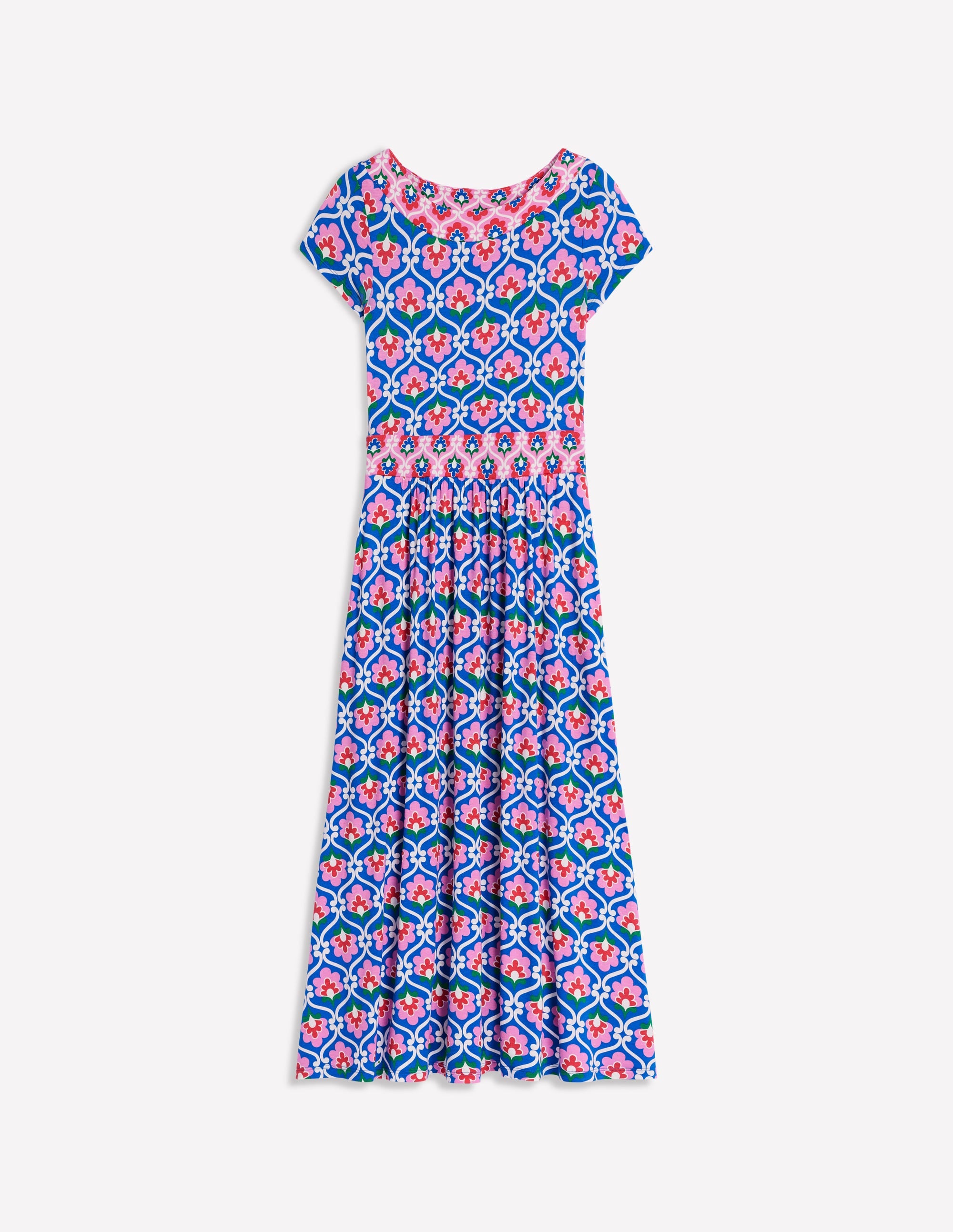 Robe midi Melanie en jersey-Bleu galerie, motif Ivy Trellis - Image 6
