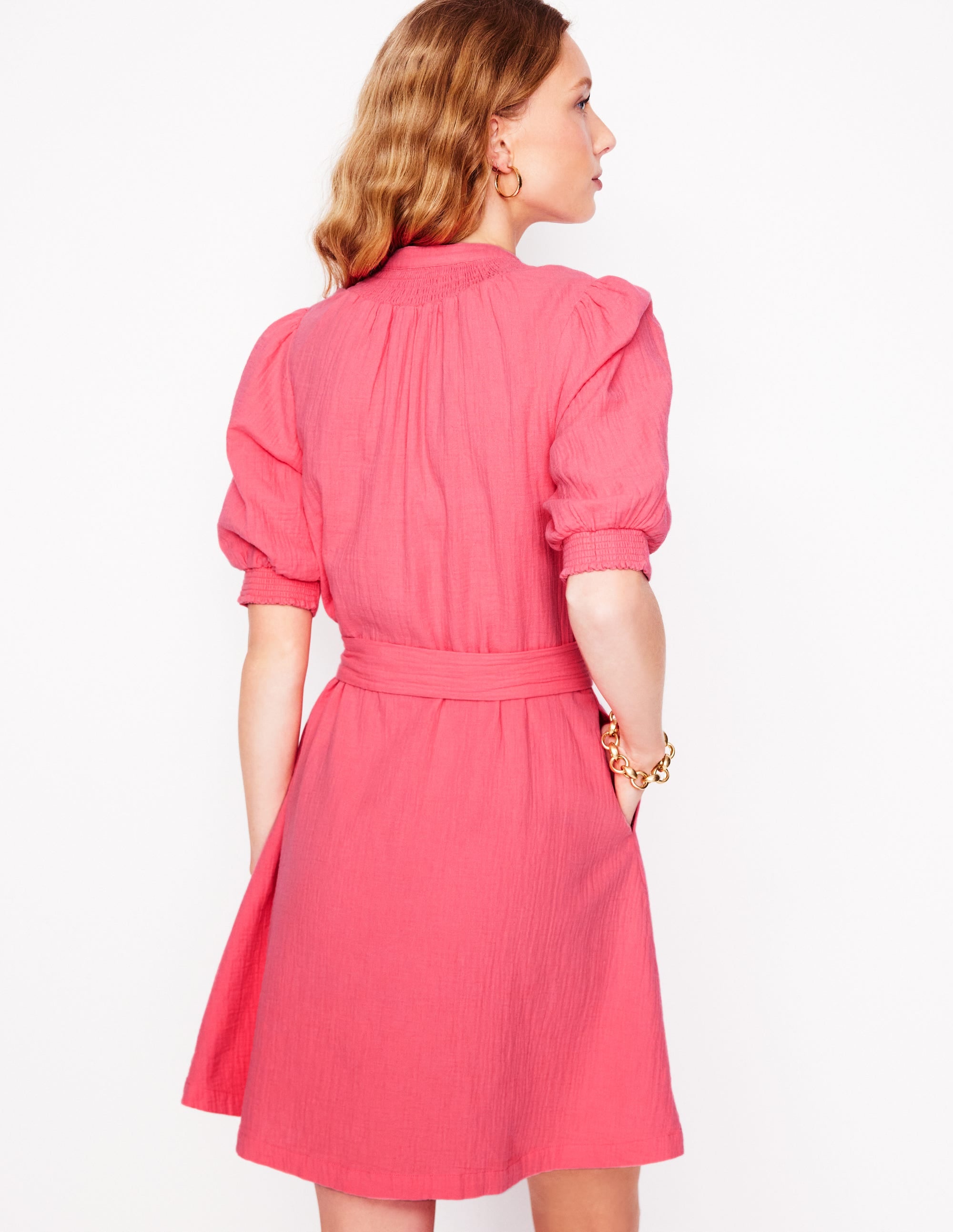 Ada Kurzes Doppeltuch-Kleid-Azalee - Image 4
