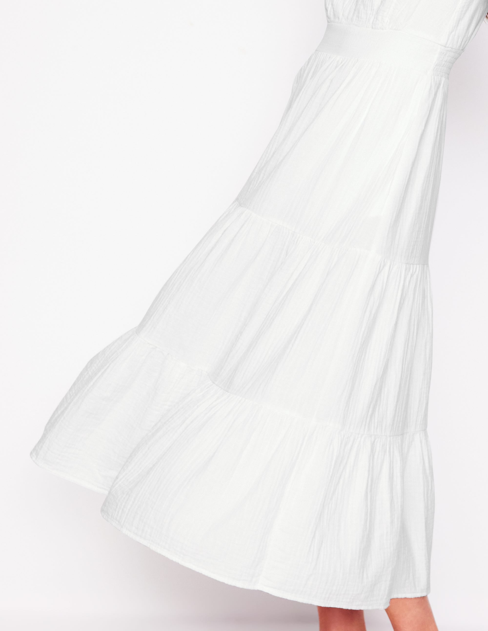 Anna Doppeltuch-Midikleid-Weiß - Image 5