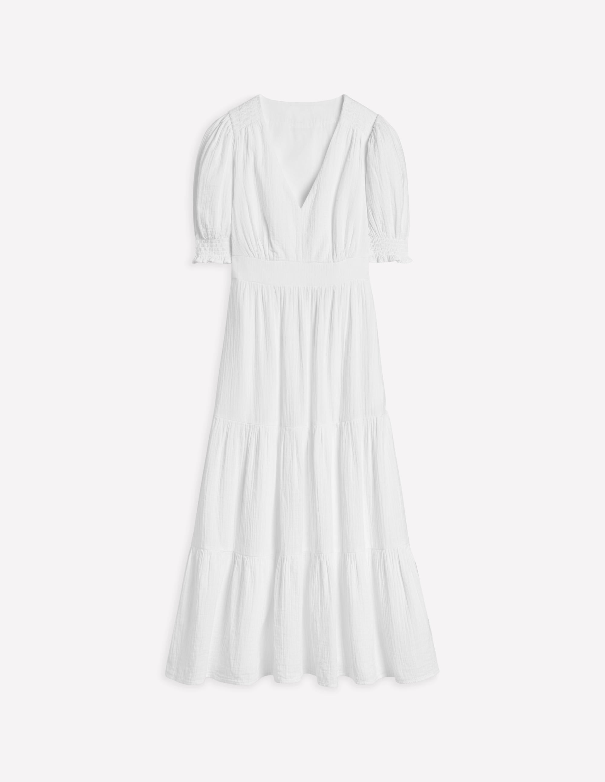 Anna Doppeltuch-Midikleid-Weiß - Image 7