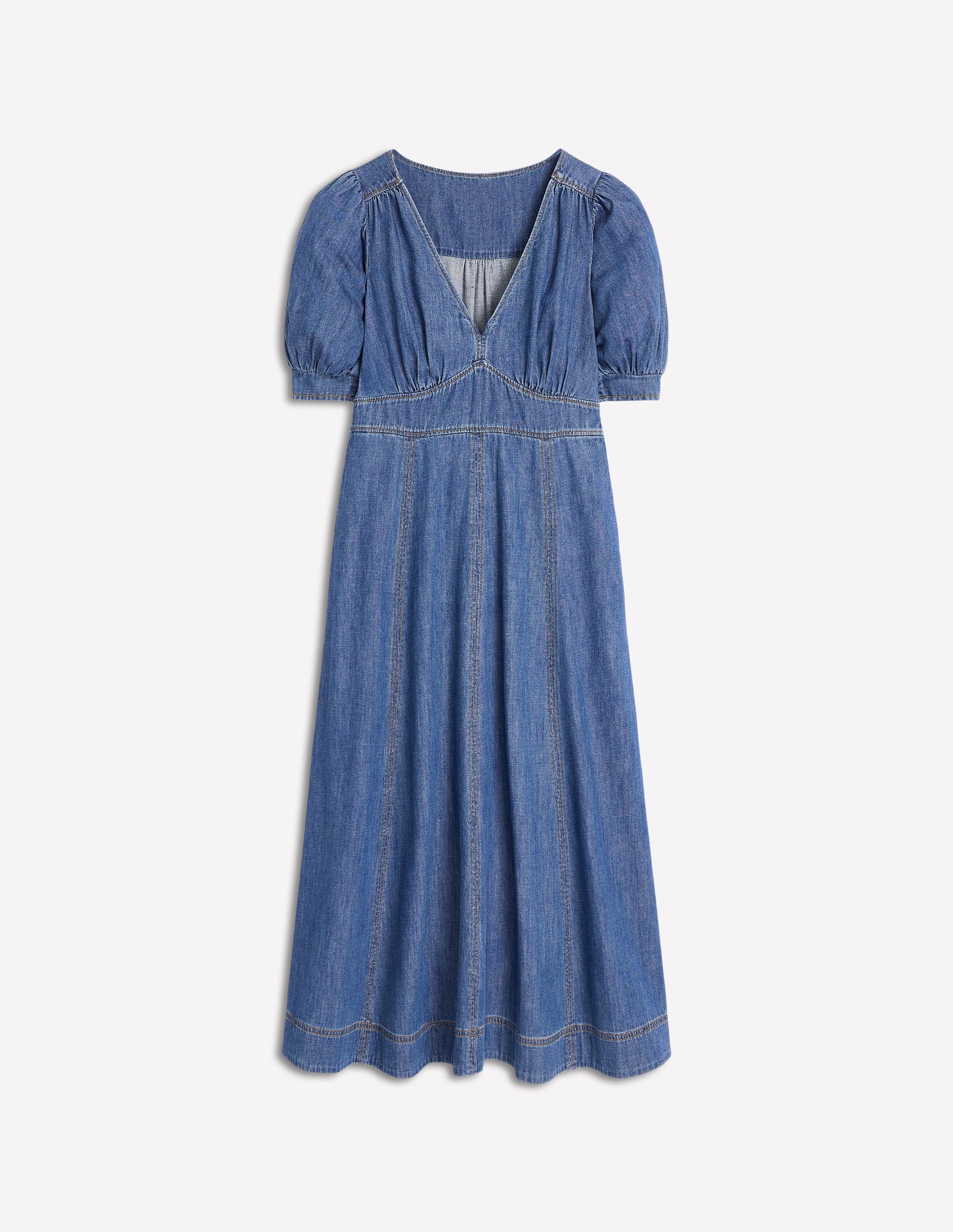 Teekleid aus Denim mit Einsätzen-Beatnik Red - Image 6