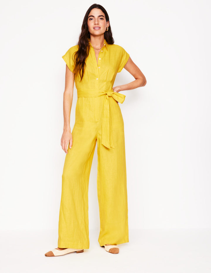 Colette Jumpsuit aus Leinen-Ananas