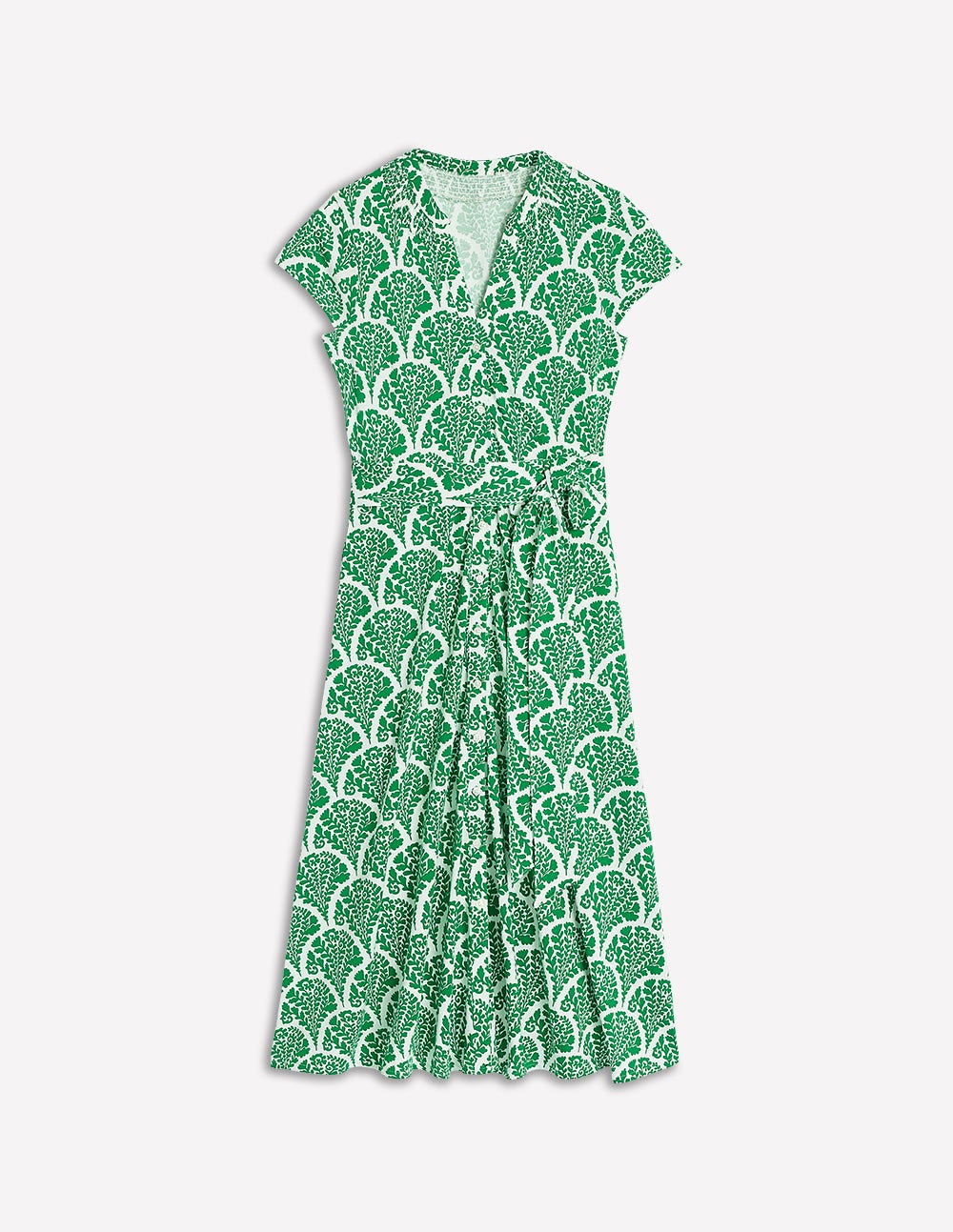 Sara Jersey-Hemdblusenkleid-Smaragdgrün, Blühend - Image 5