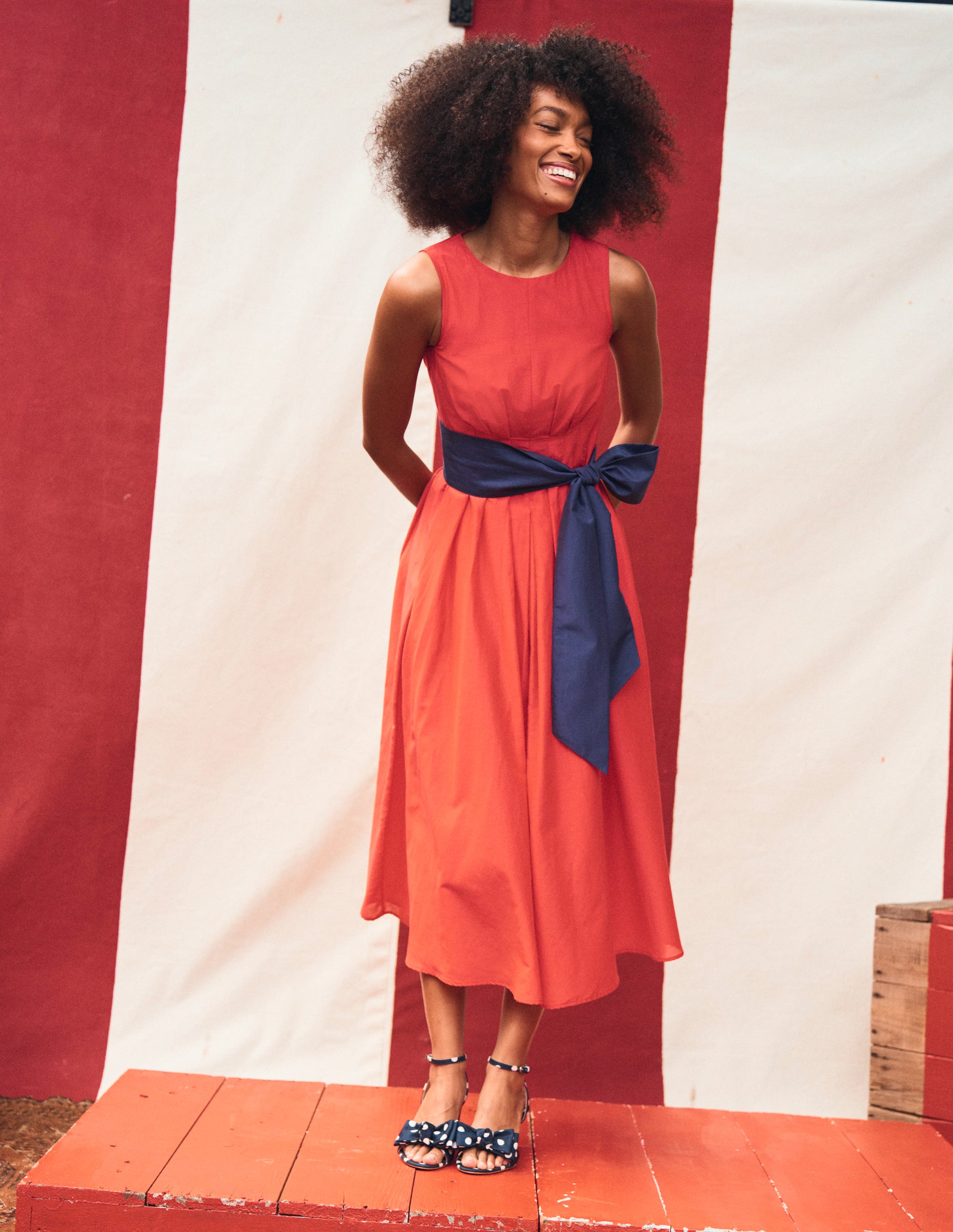 Robe sans manches plissée-Anemone Honeycomb Spot - Image 2