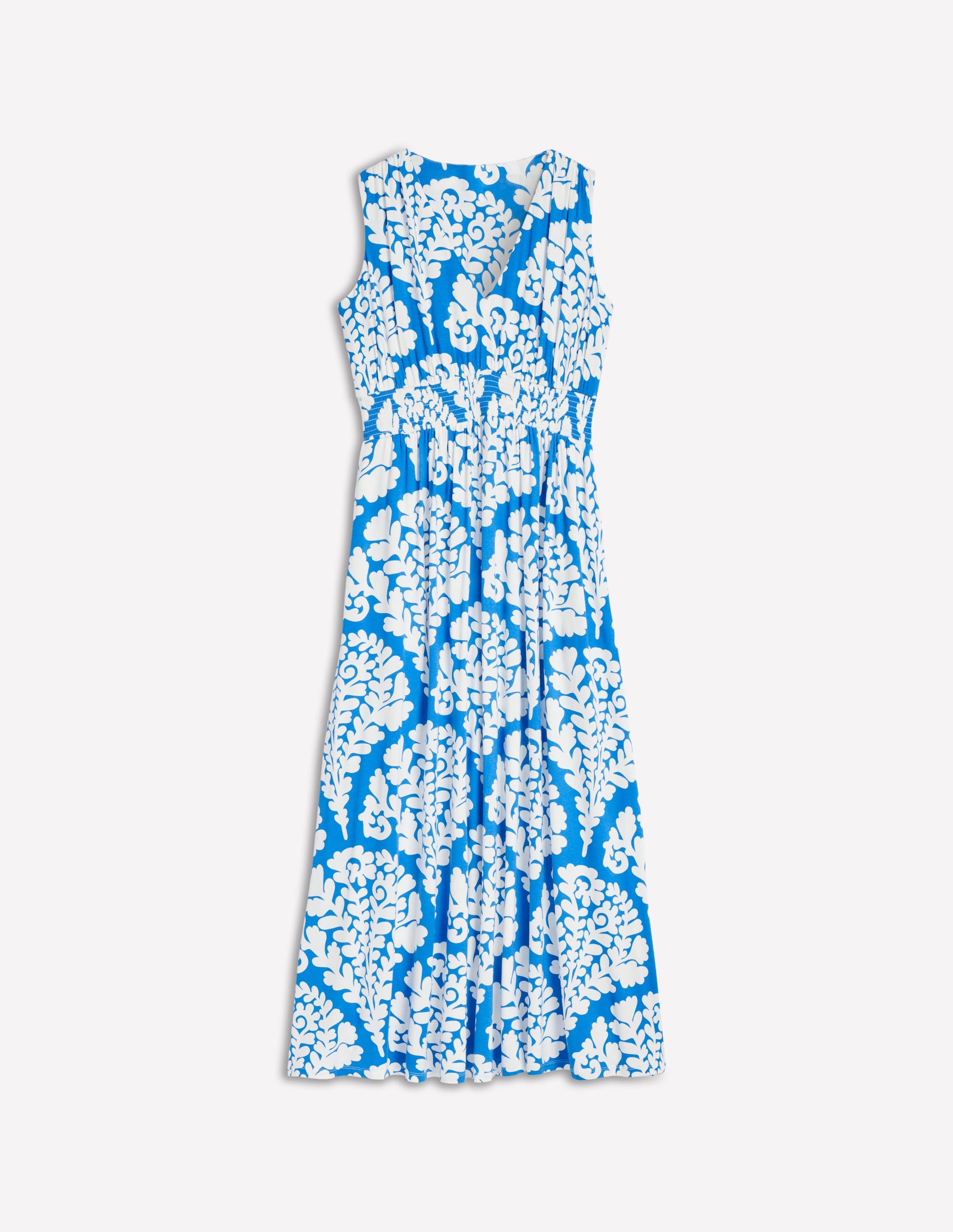 Robe longue Paloma en jersey-Bleu céruléen, motif Blossomy - Image 5