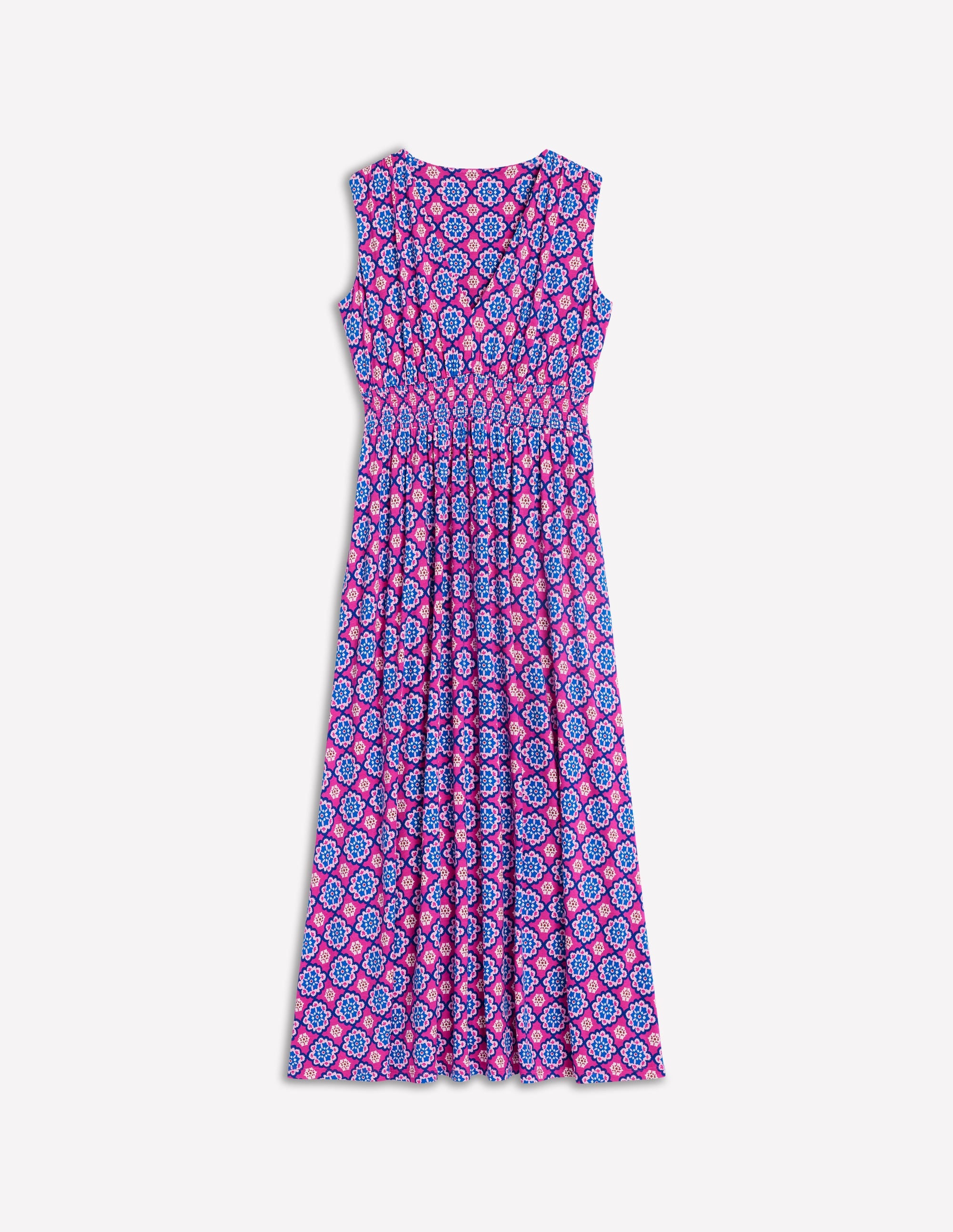 Robe longue Paloma en jersey-Rose cosmos, motif Bloom Geo - Image 5