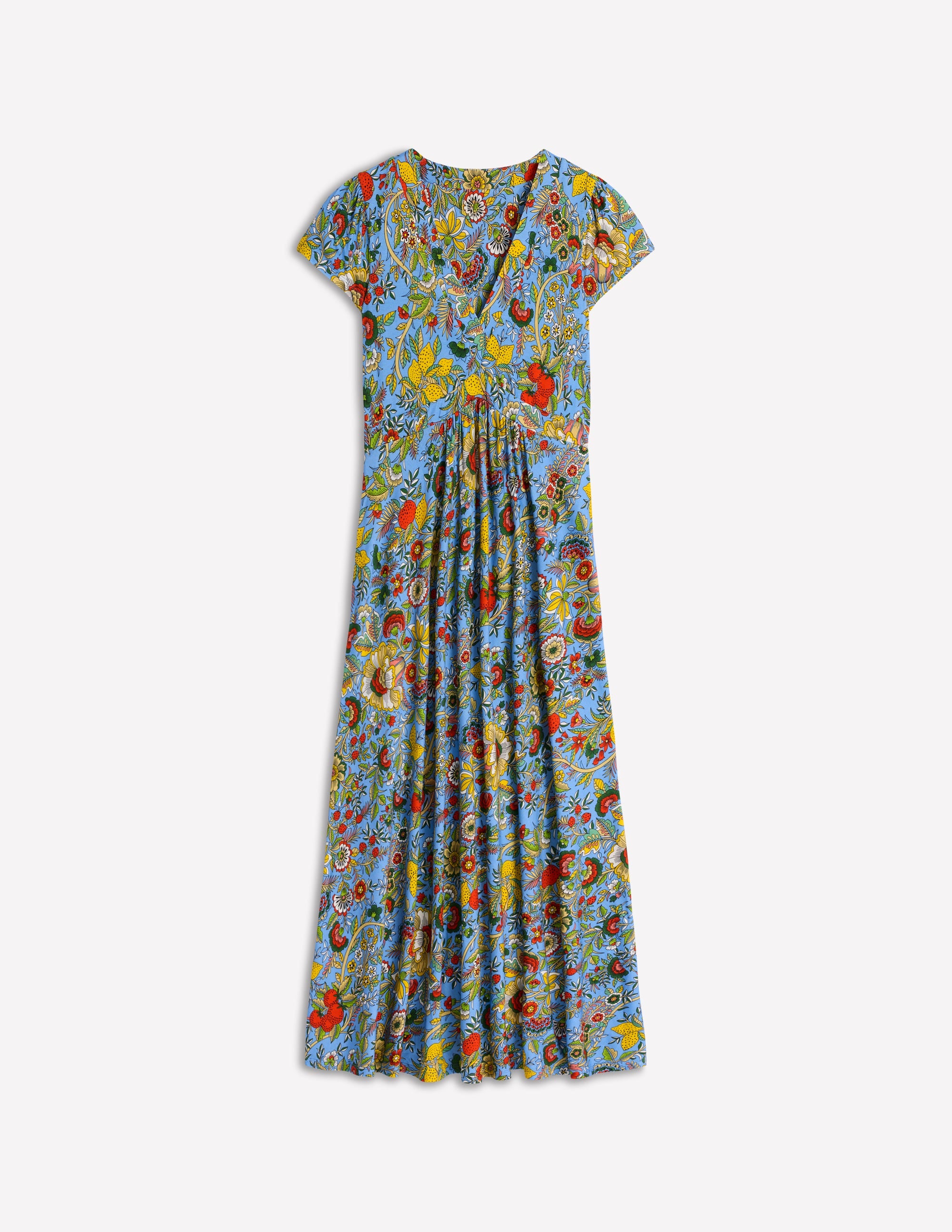 Robe midi à coupe dans le biais en jersey-Multi, motif Citrus Vine - Image 5