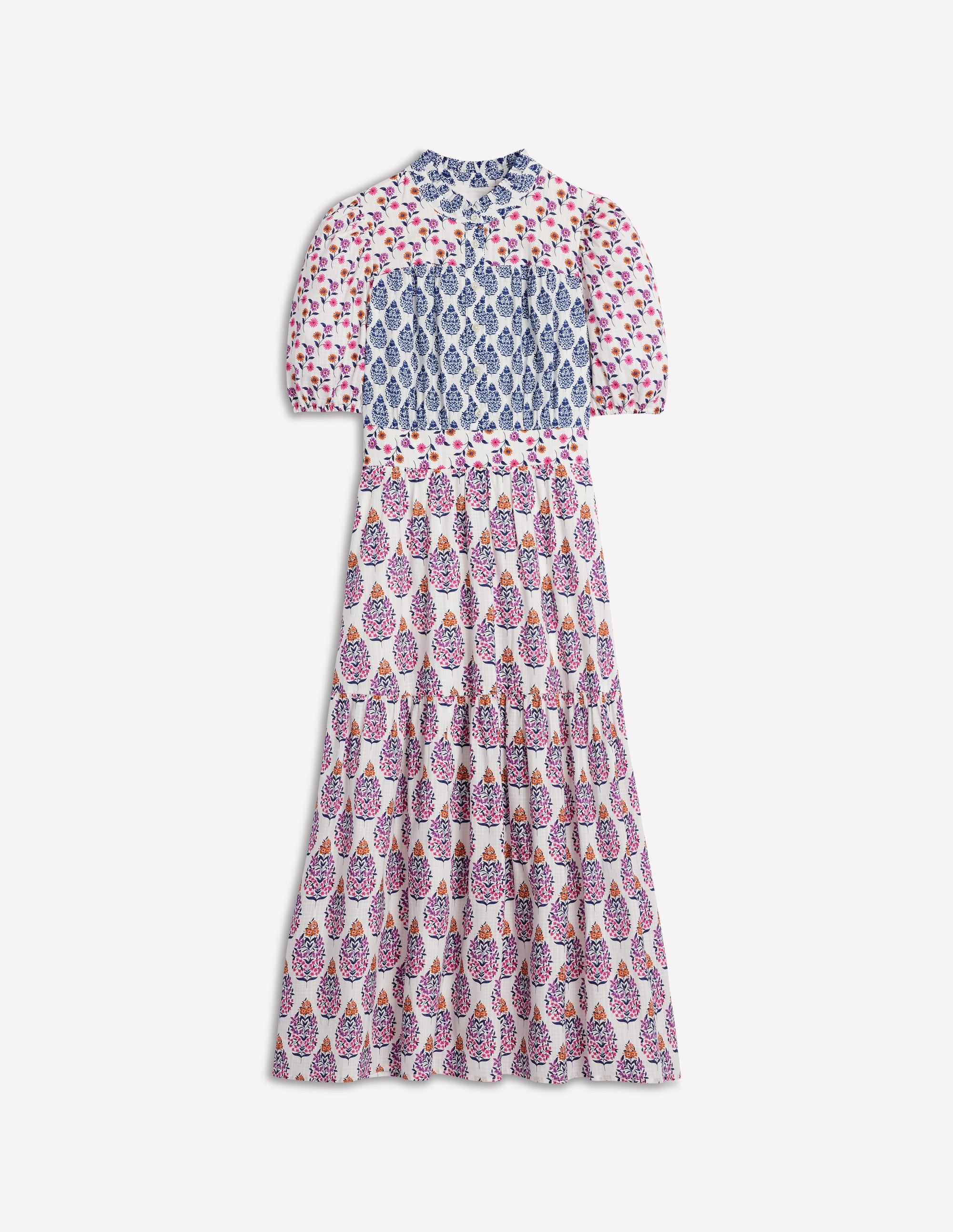 Beatrice Baumwoll-Maxikleid-Bunt, Wildblumenstrauß - Image 8