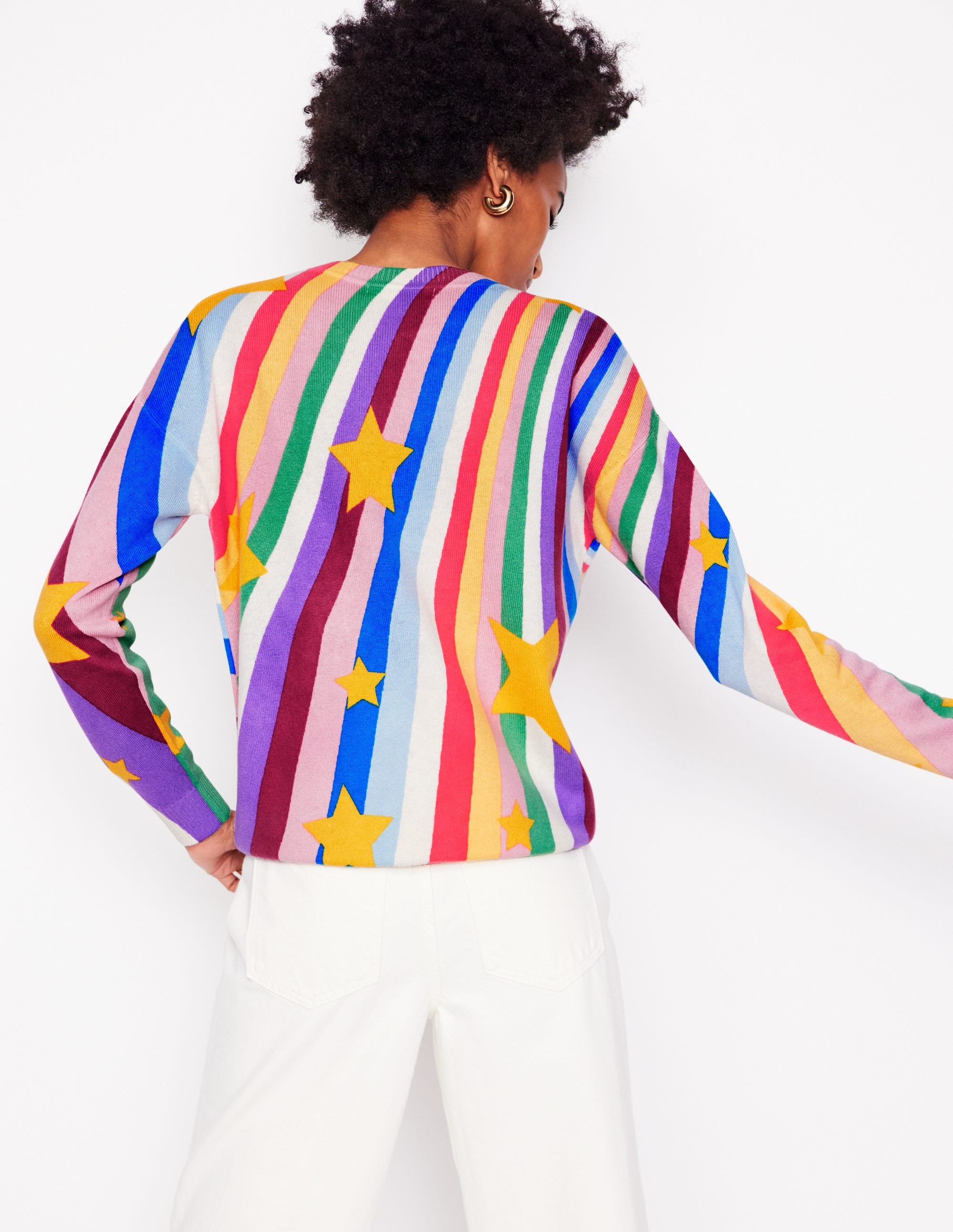 Pull Lydia en cachemire-Multi, motif Supernova - Image 3