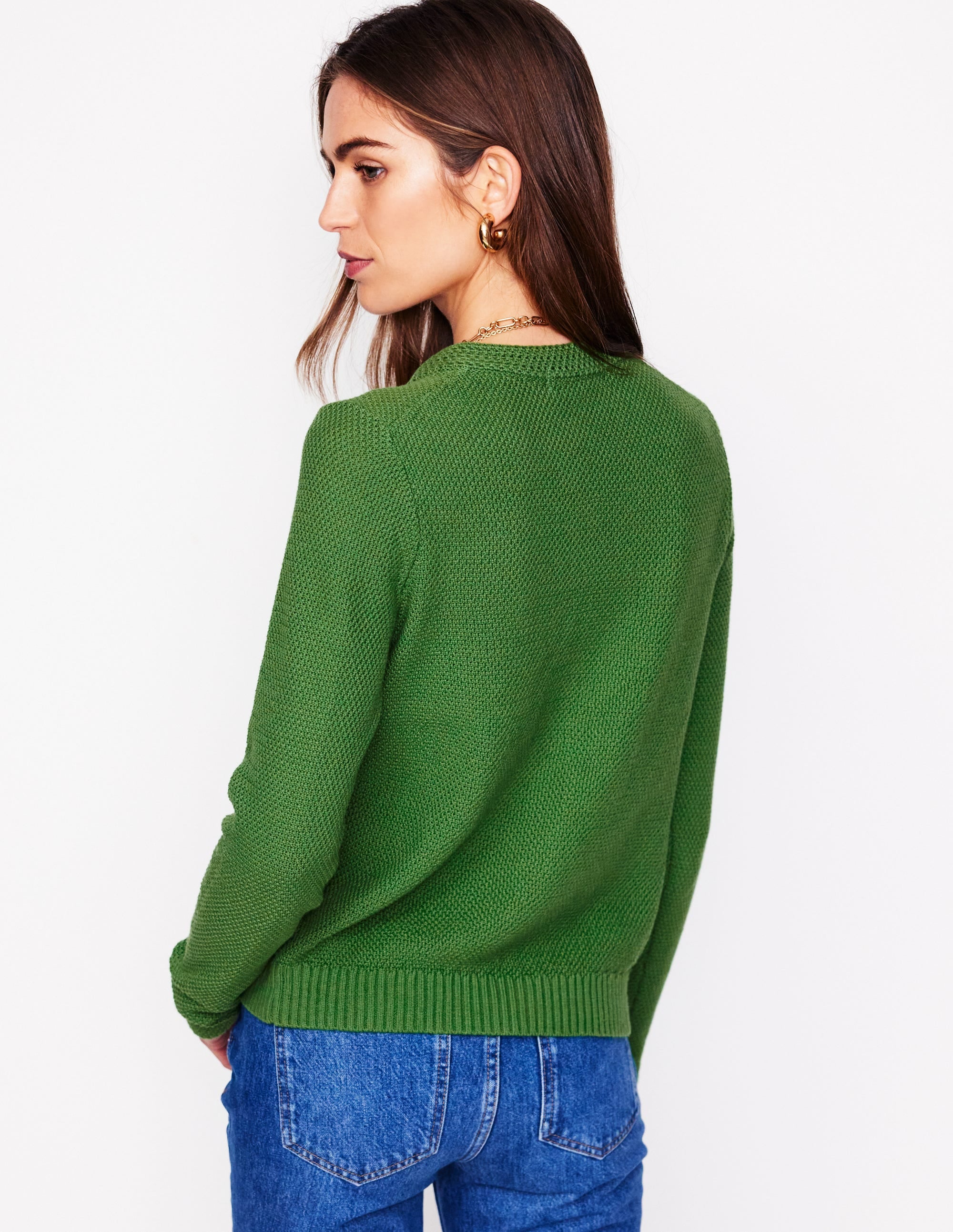 Cardigan Callie en maille crochet-Vert paradis - Image 4