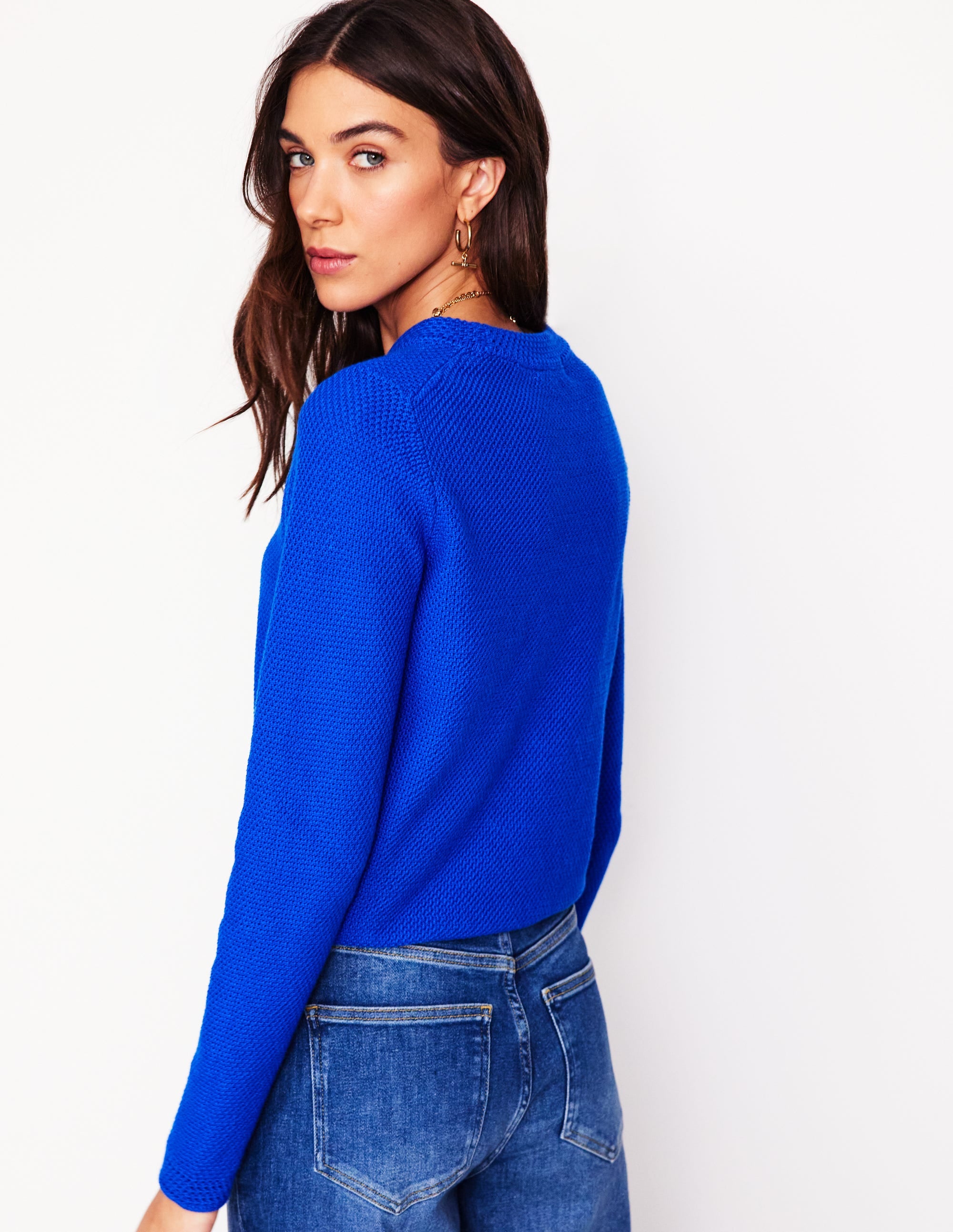 Callie Pullover mit Häkelbesatz-Galerie-Blau - Image 4