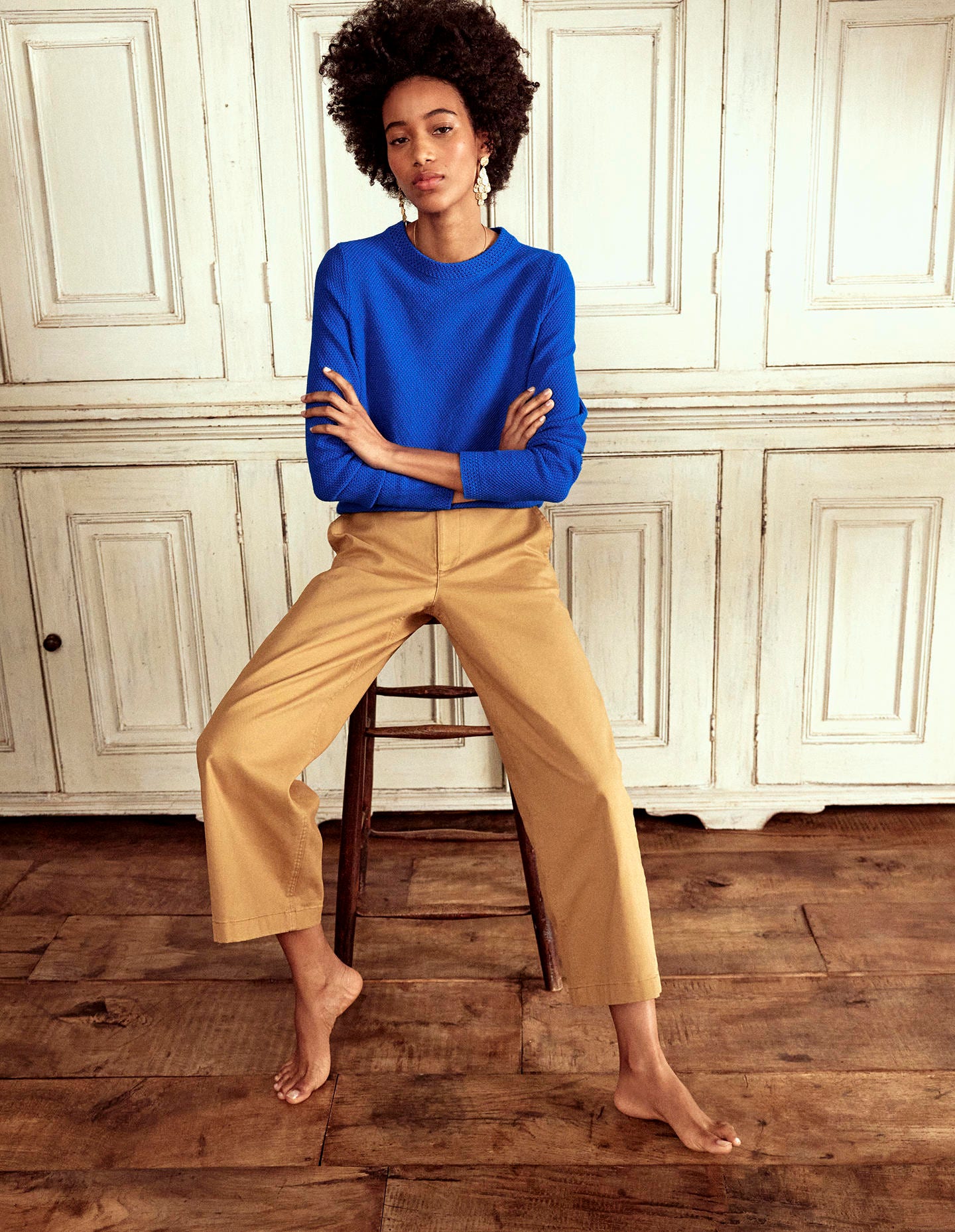Callie Pullover mit Häkelbesatz-Galerie-Blau - Image 1