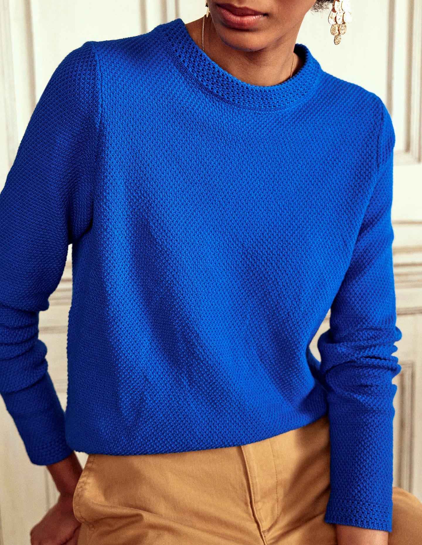 Callie Pullover mit Häkelbesatz-Galerie-Blau - Image 6