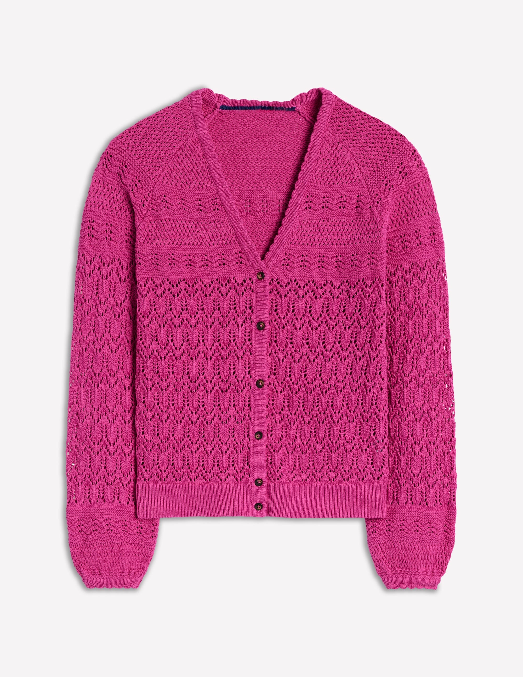 Elodie Strickjacke mit Ziernaht und V-Ausschnitt-Violette Zwetschge - Image 5