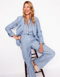 Westbourne Leinenhose-Graublau Chambray